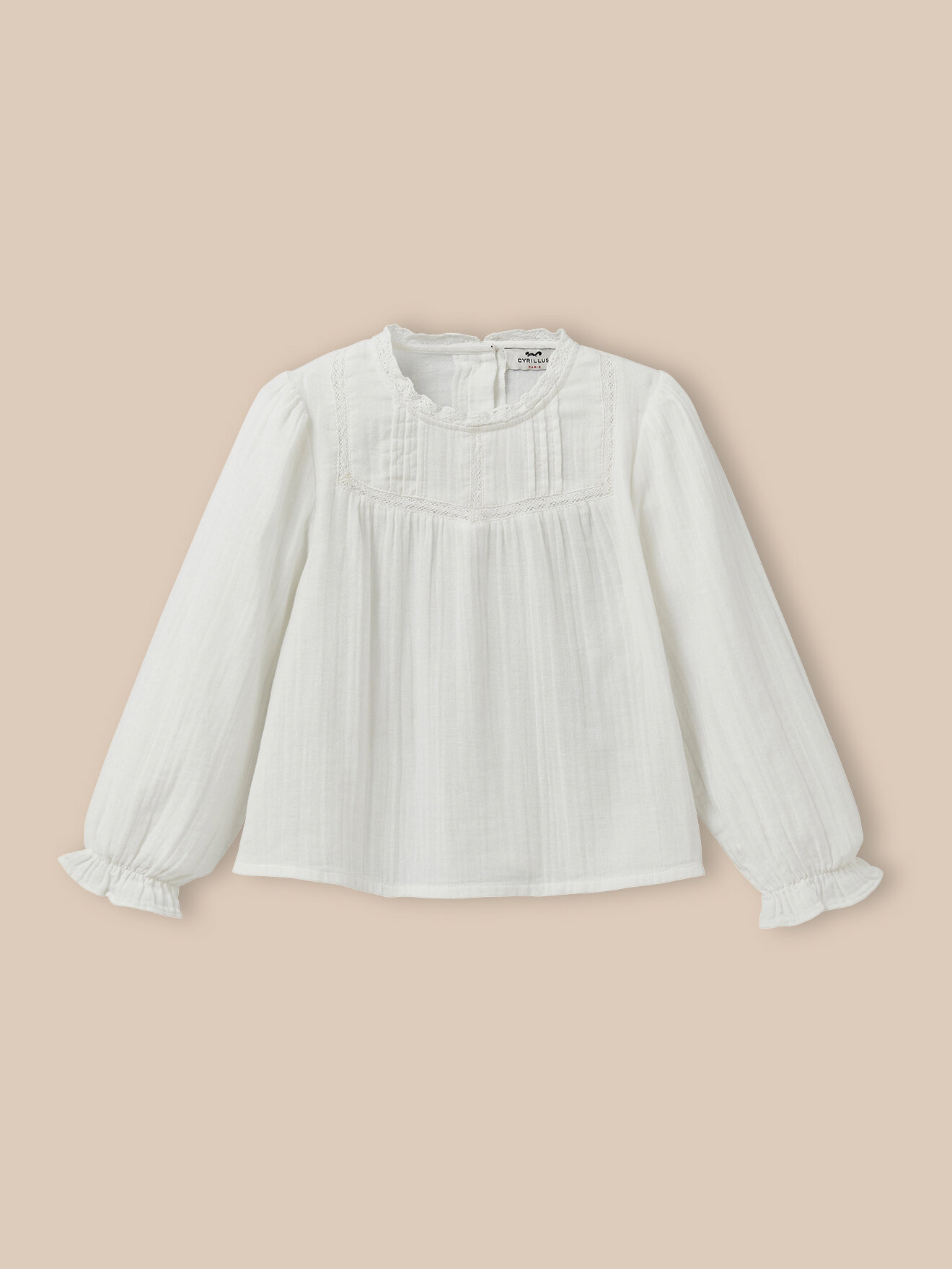 Cotton gauze trousseau shirt CYRILLUS White