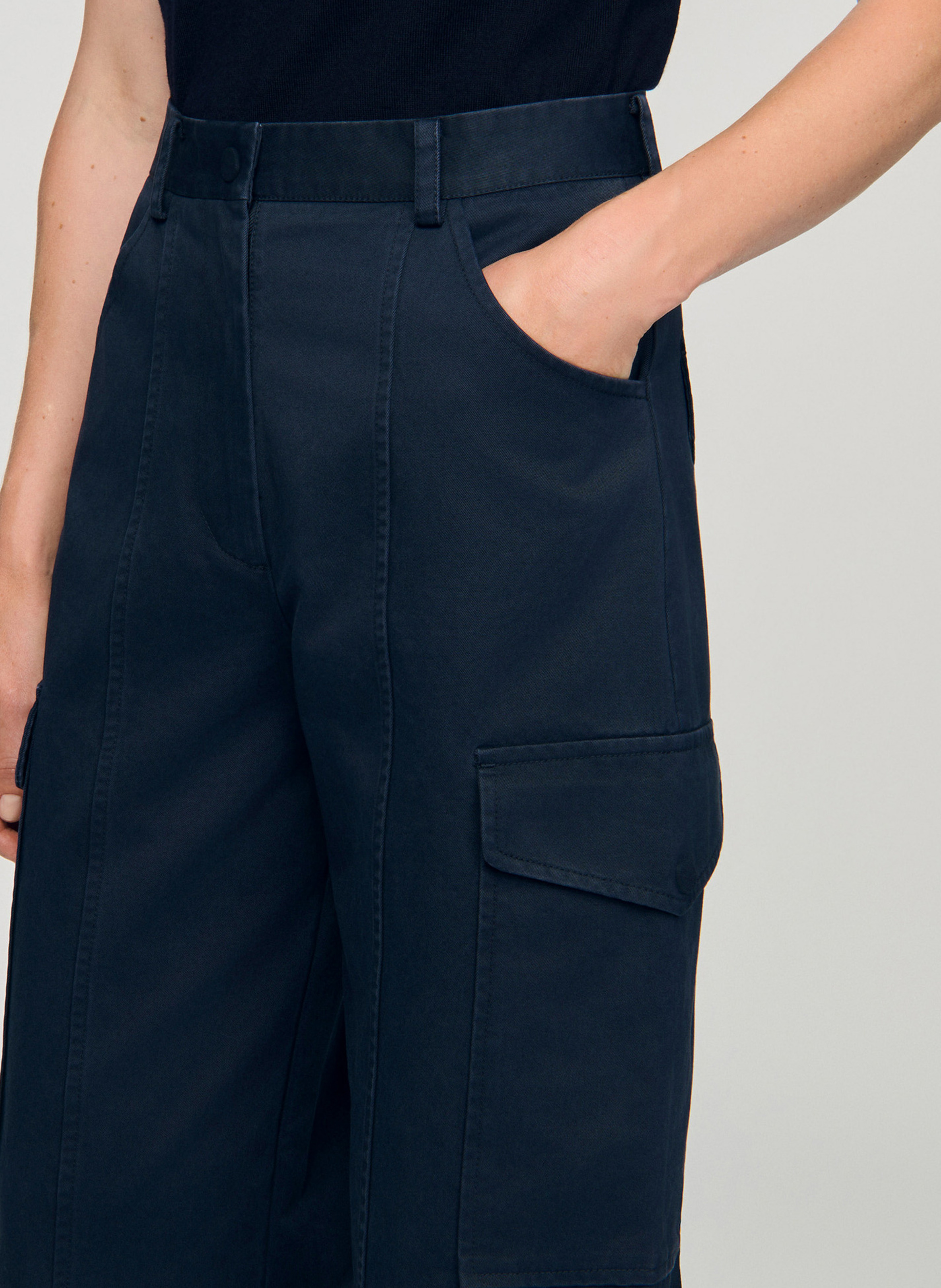 Cotton cargo pants SANDRO Blue
