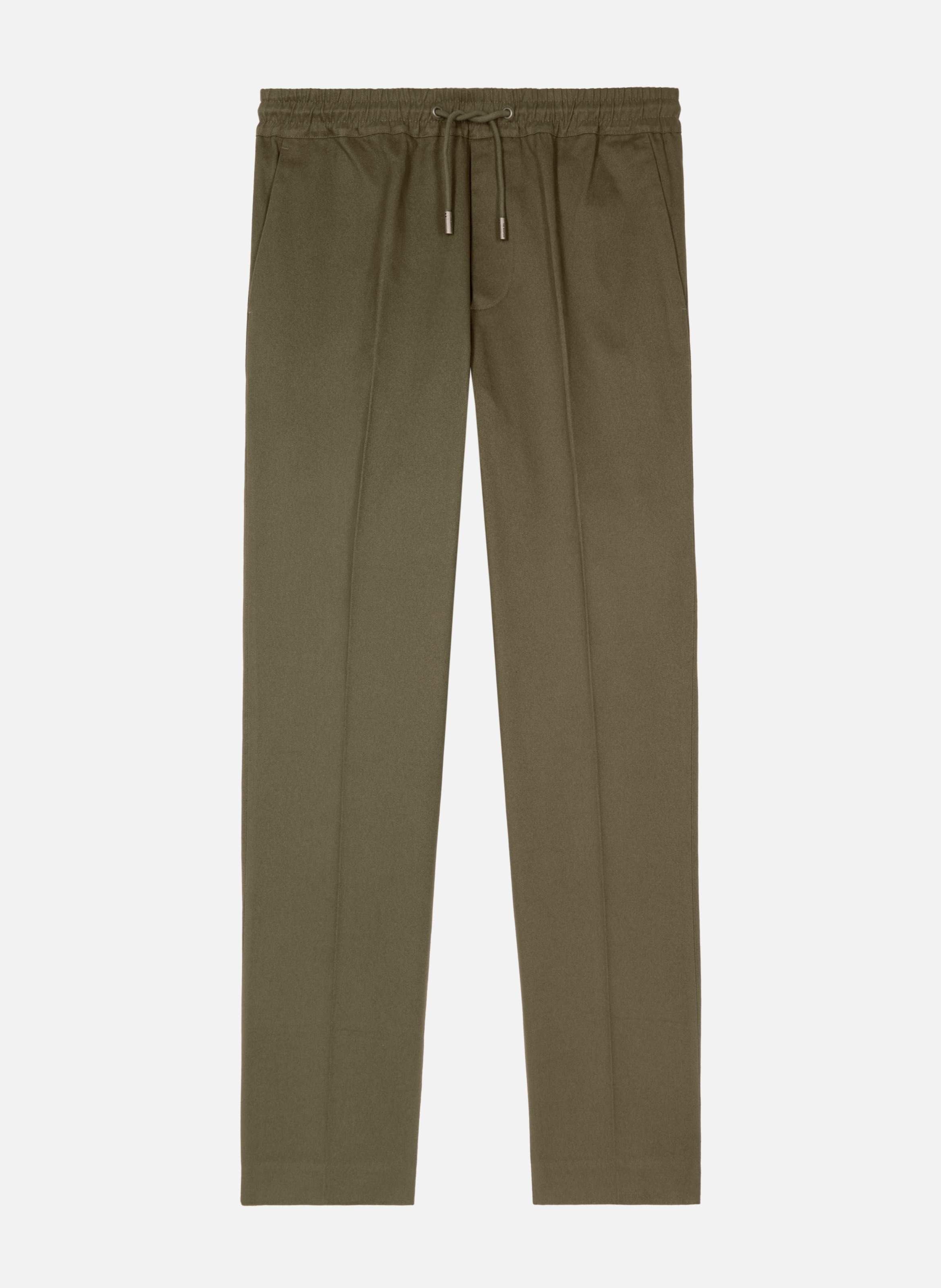 Elasticated-waist straight trousers THE KOOPLES Green