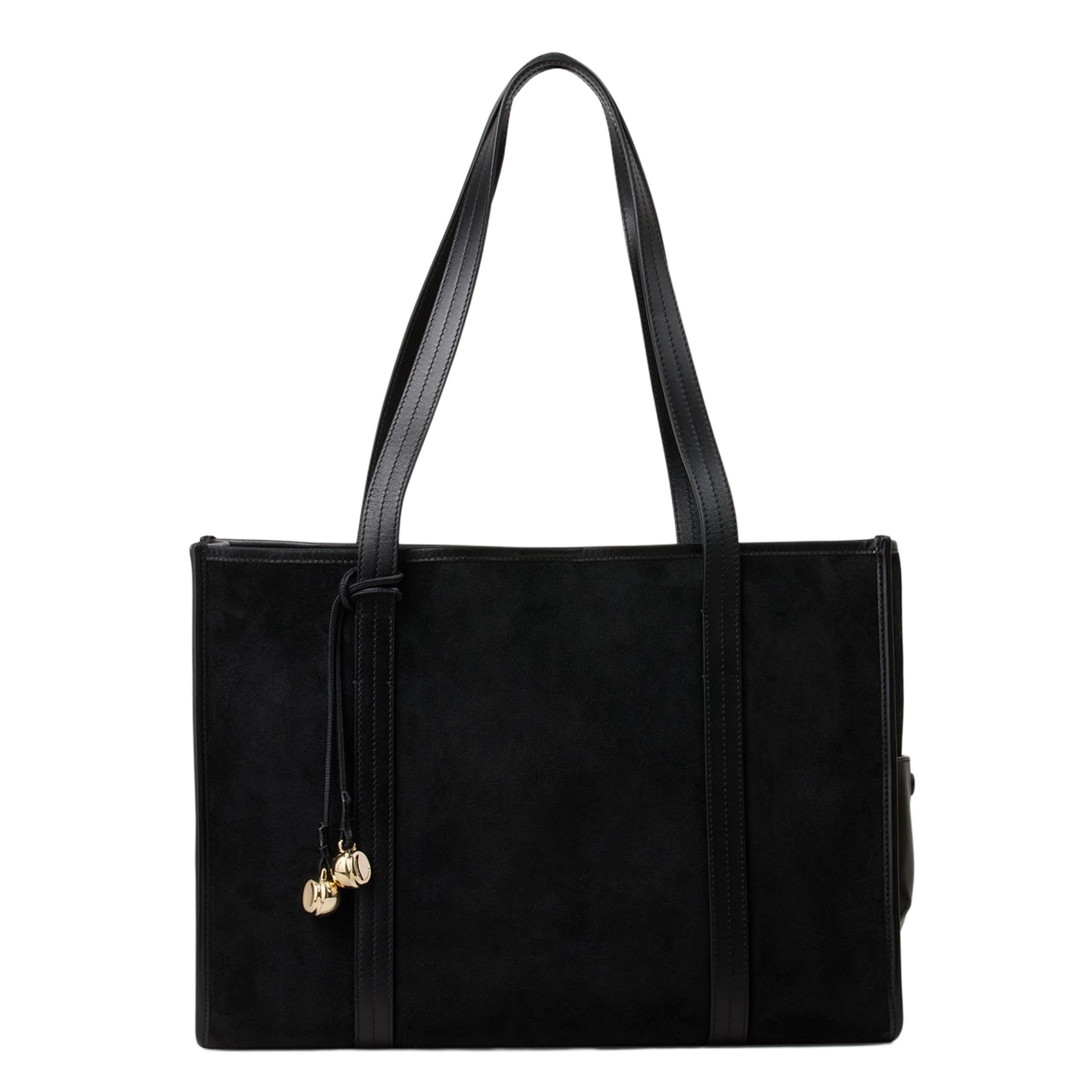 Leren shopper SANDRO Zwart