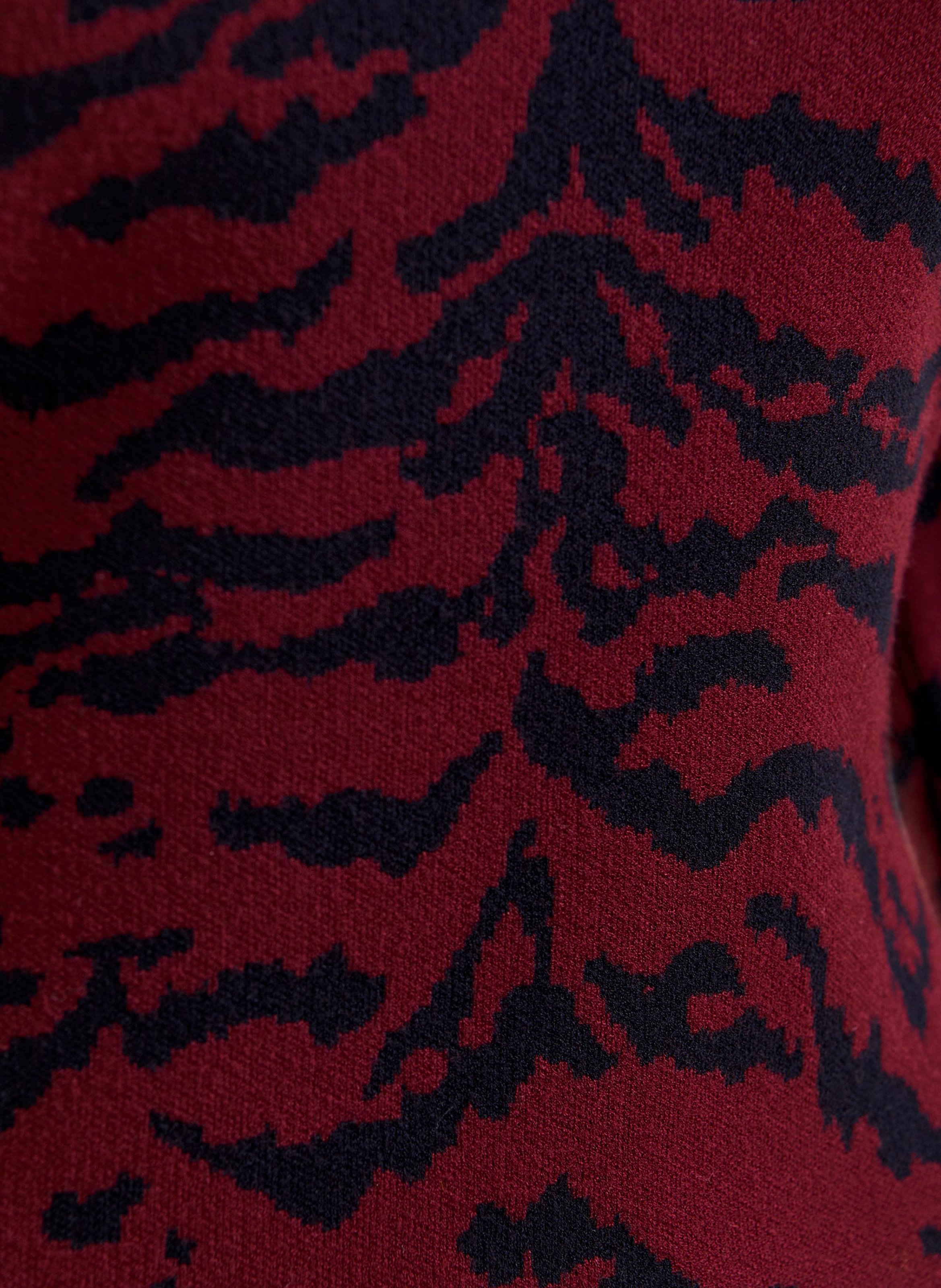 Trui met ronde hals en zebraprint ESSENTIEL ANTWERP Rood