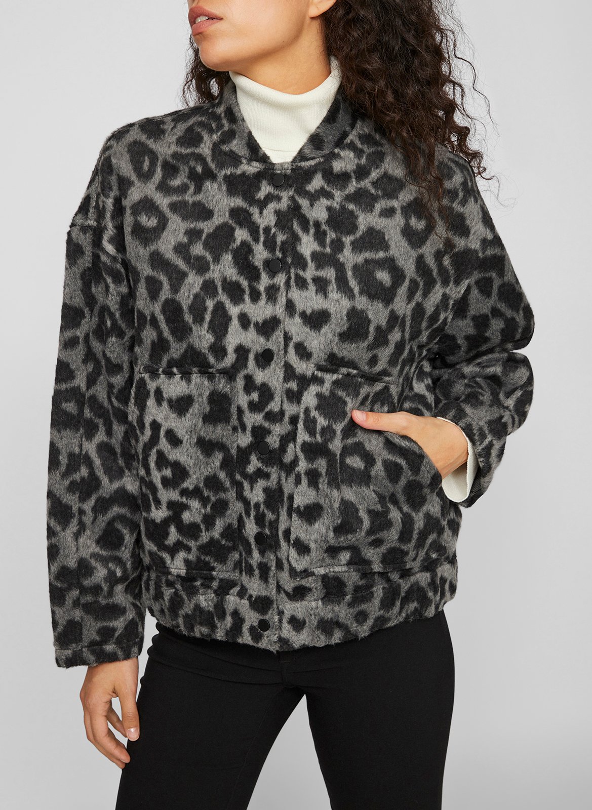 Manteau col teddy  VILA Gris