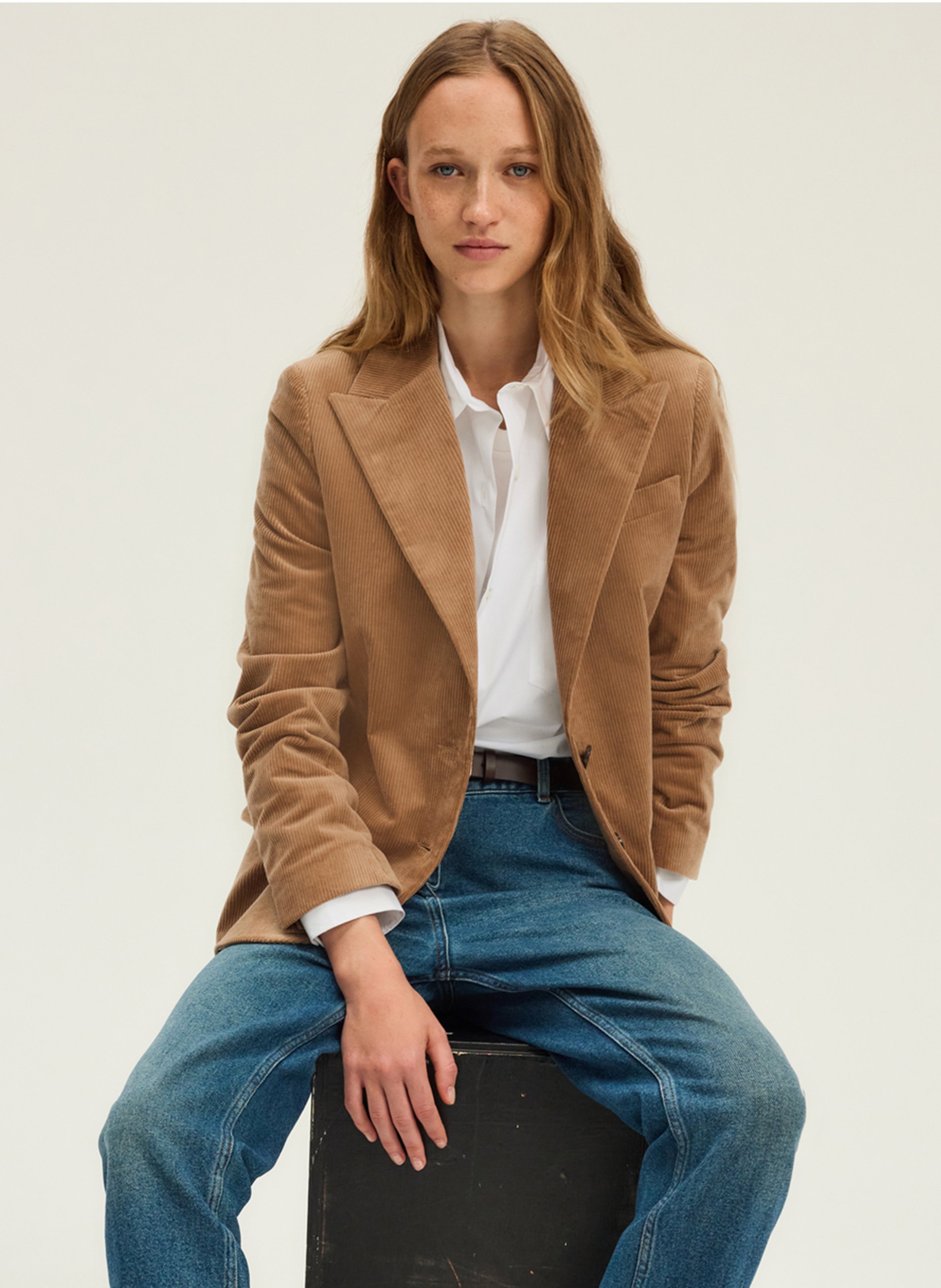 Corduroy suit jacket PABLO Brown