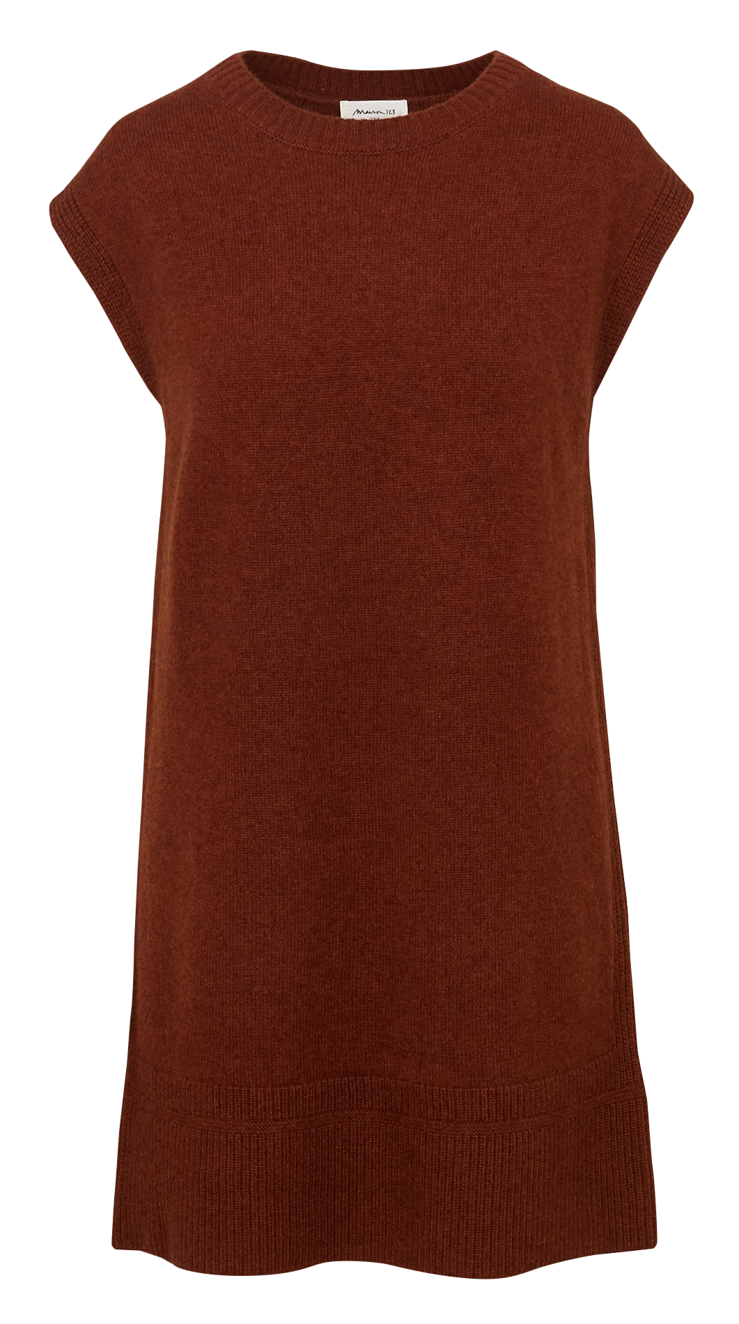 Short round-neck wool dress MAISON 123 Red