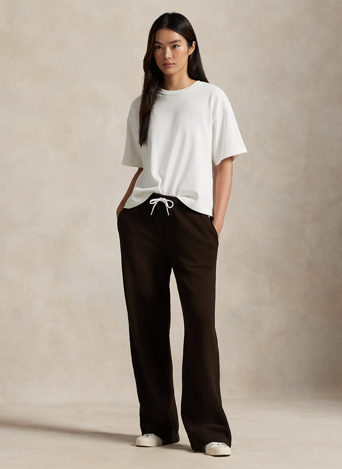 Straight cotton-blend joggers POLO RALPH LAUREN Brown