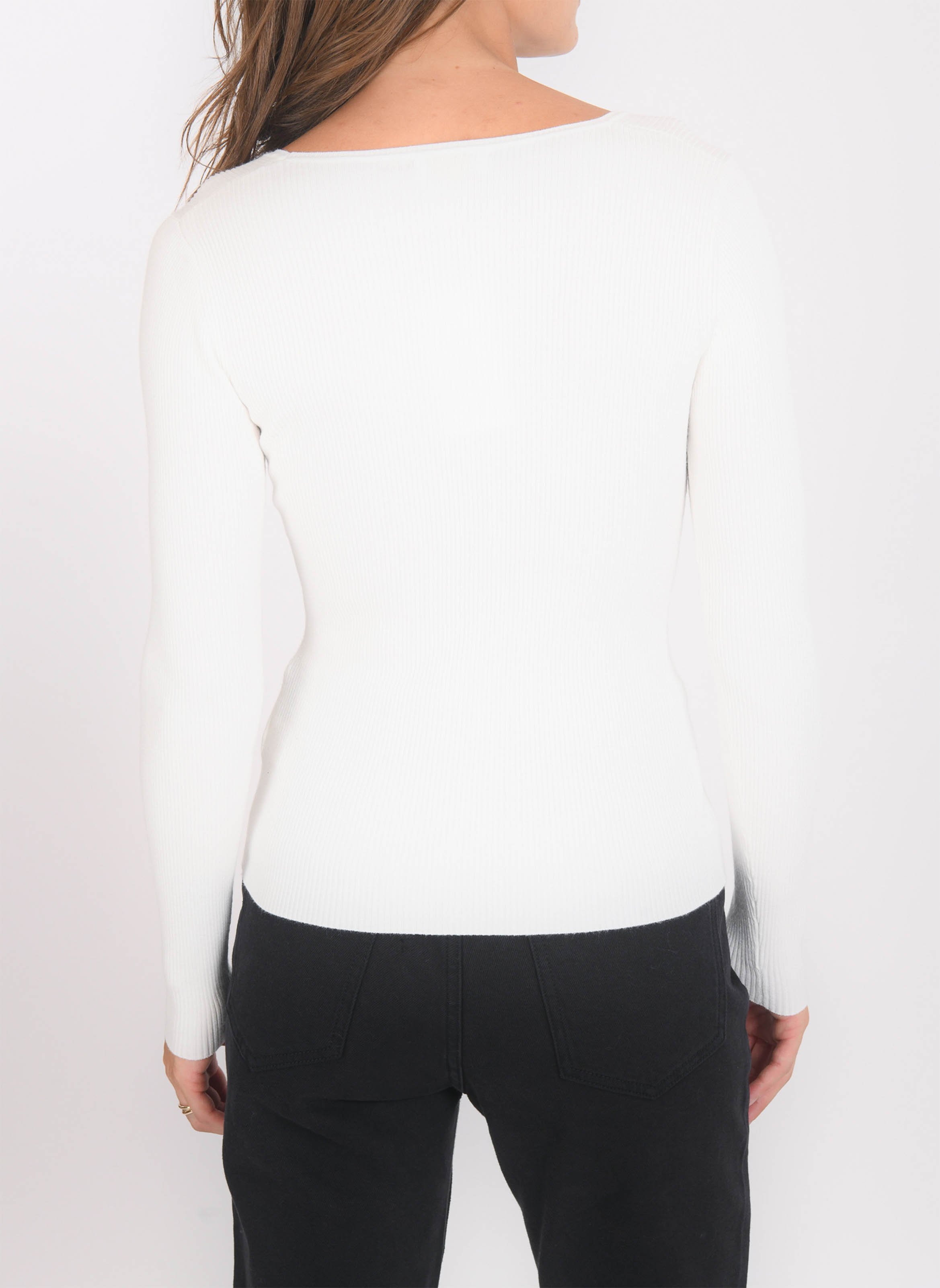 Kurzärmliger Pullover mit Rundhalsausschnitt KOOKAI Weiss