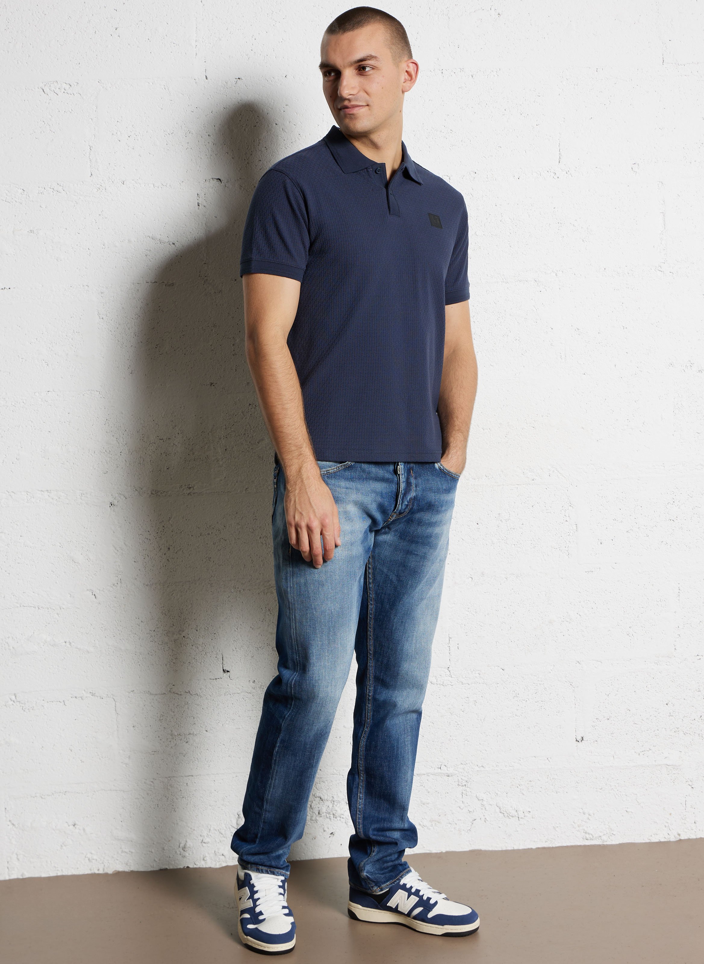 Faded straight-leg jeans LE TEMPS DES CERISES Blue