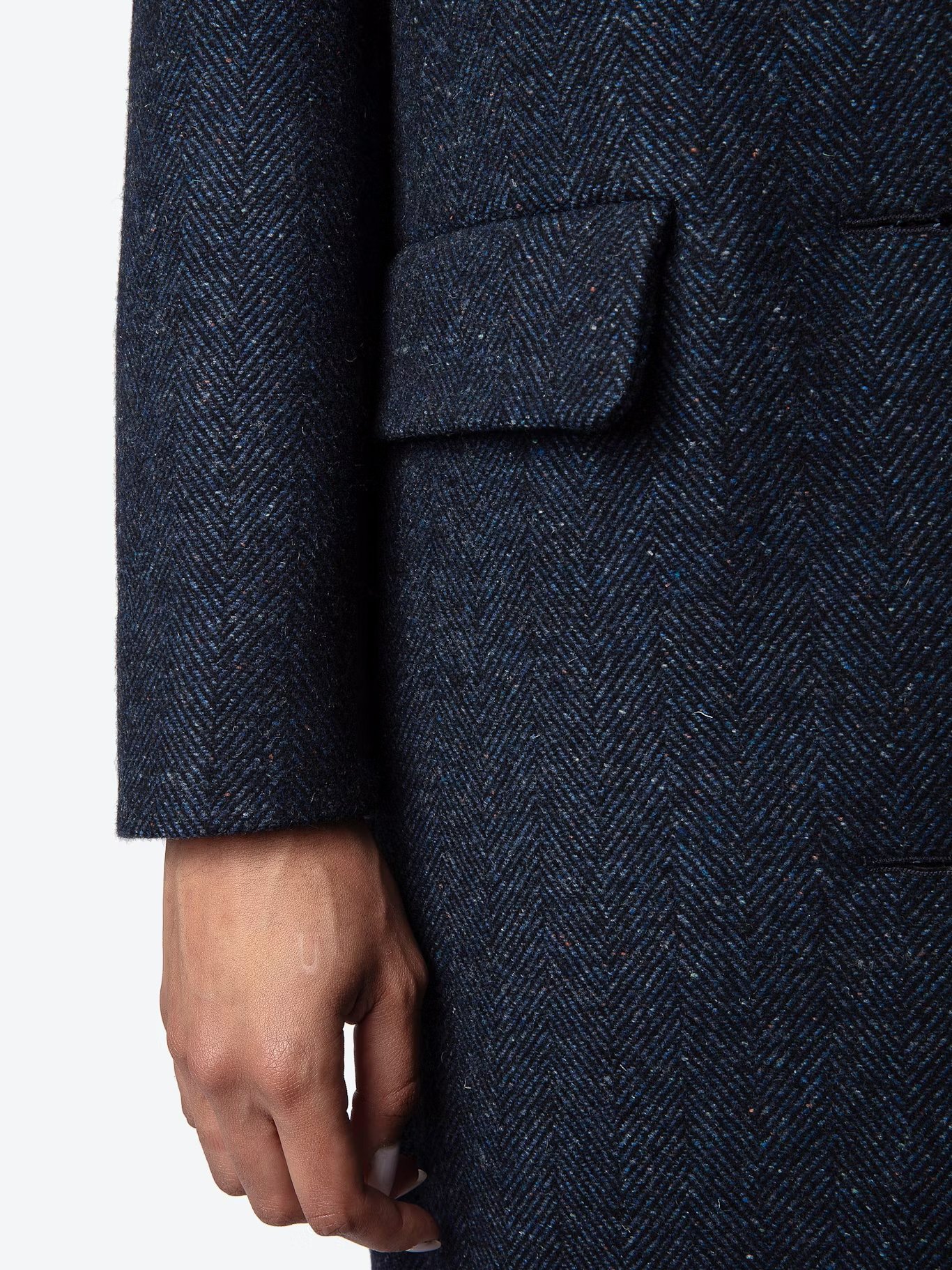 Manteau long droit en laine recyclée ZADIG&VOLTAIRE Bleu