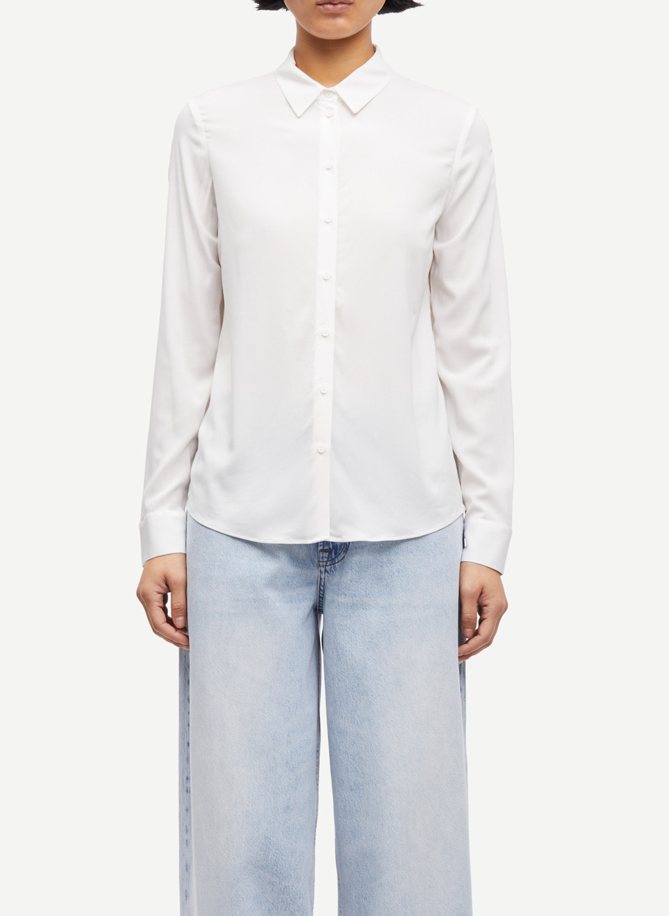 Shirt with classic collar SAMSOE SAMSOE White