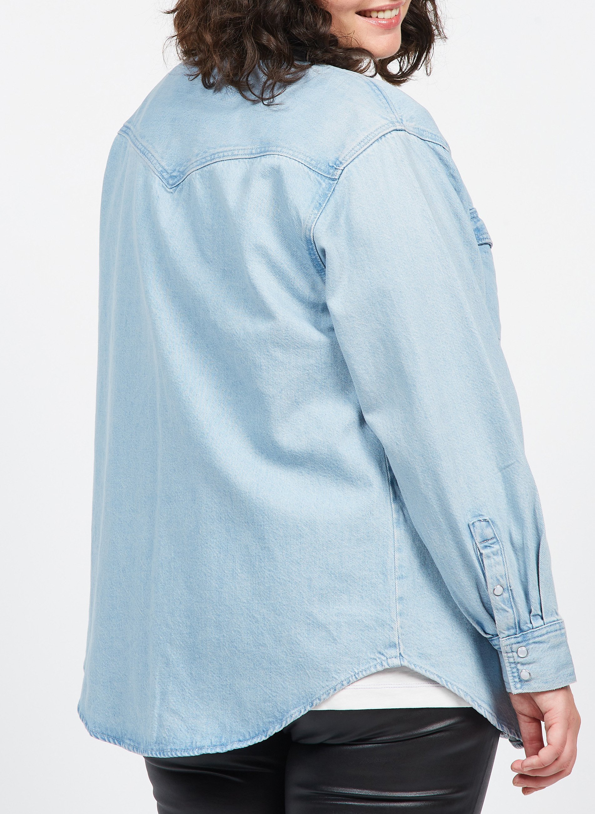 Cotton denim shirt with classic collar LEVI'S Raw denim