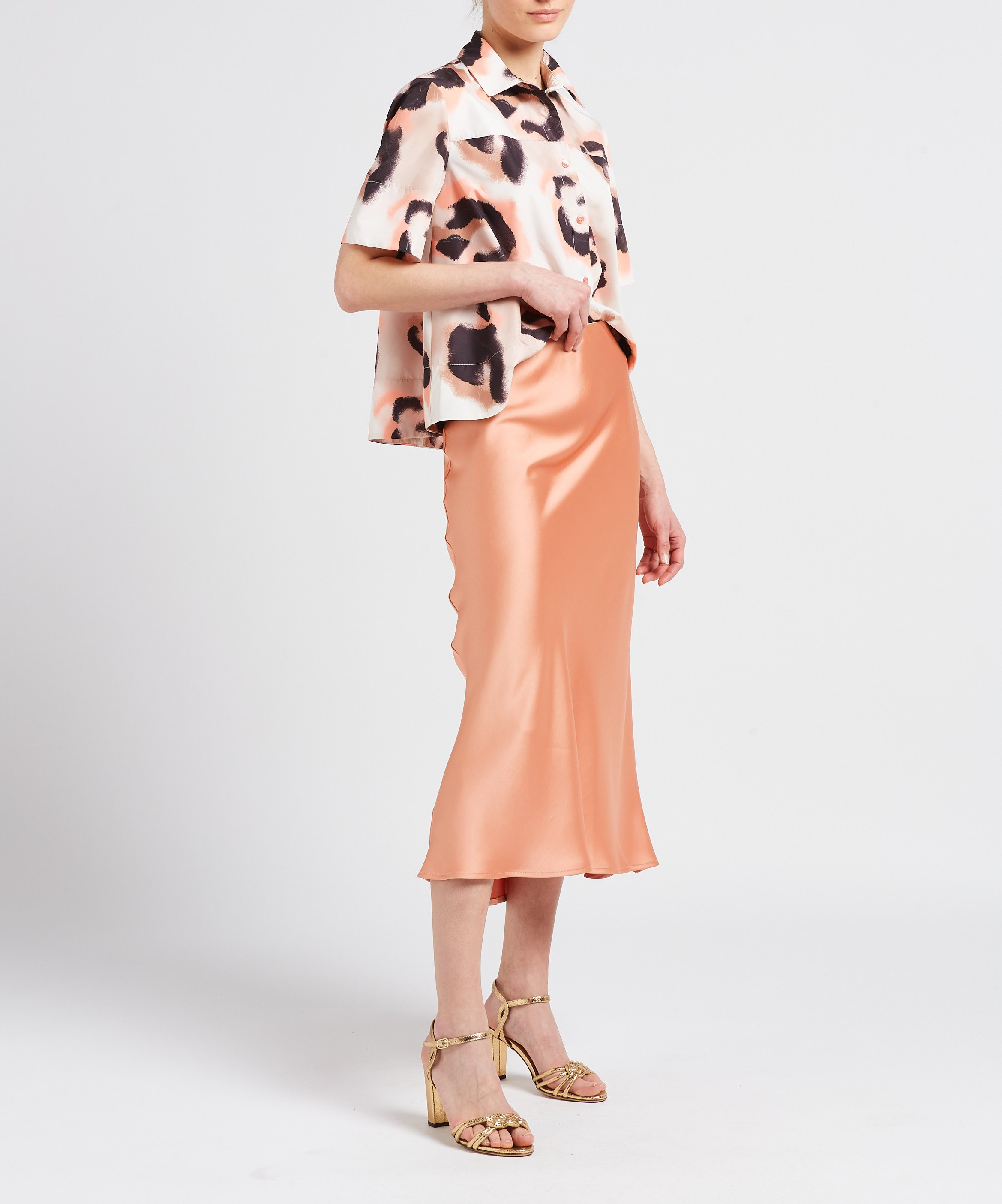 Blouse met dierenhuidprint IMPERIAL Beige