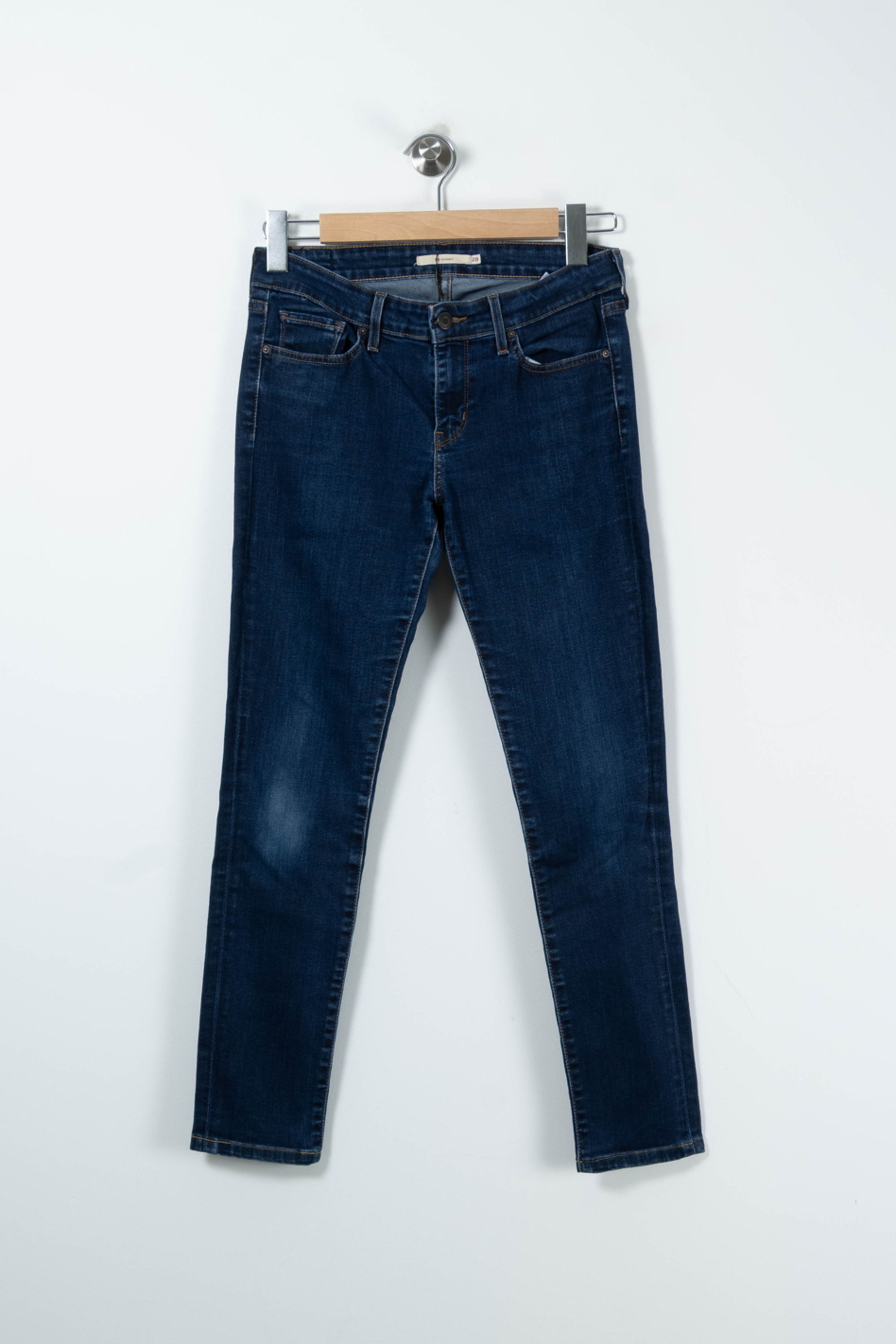 Cropped slim jeans with studs LEVI'S - Seconde main Blue