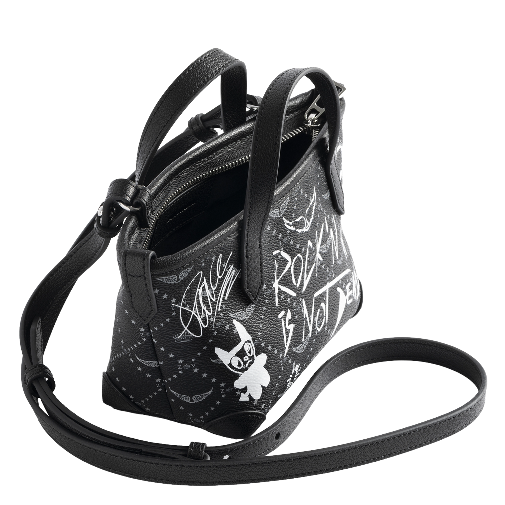 Small tote bag with printed shoulder strap ZADIG&VOLTAIRE Black