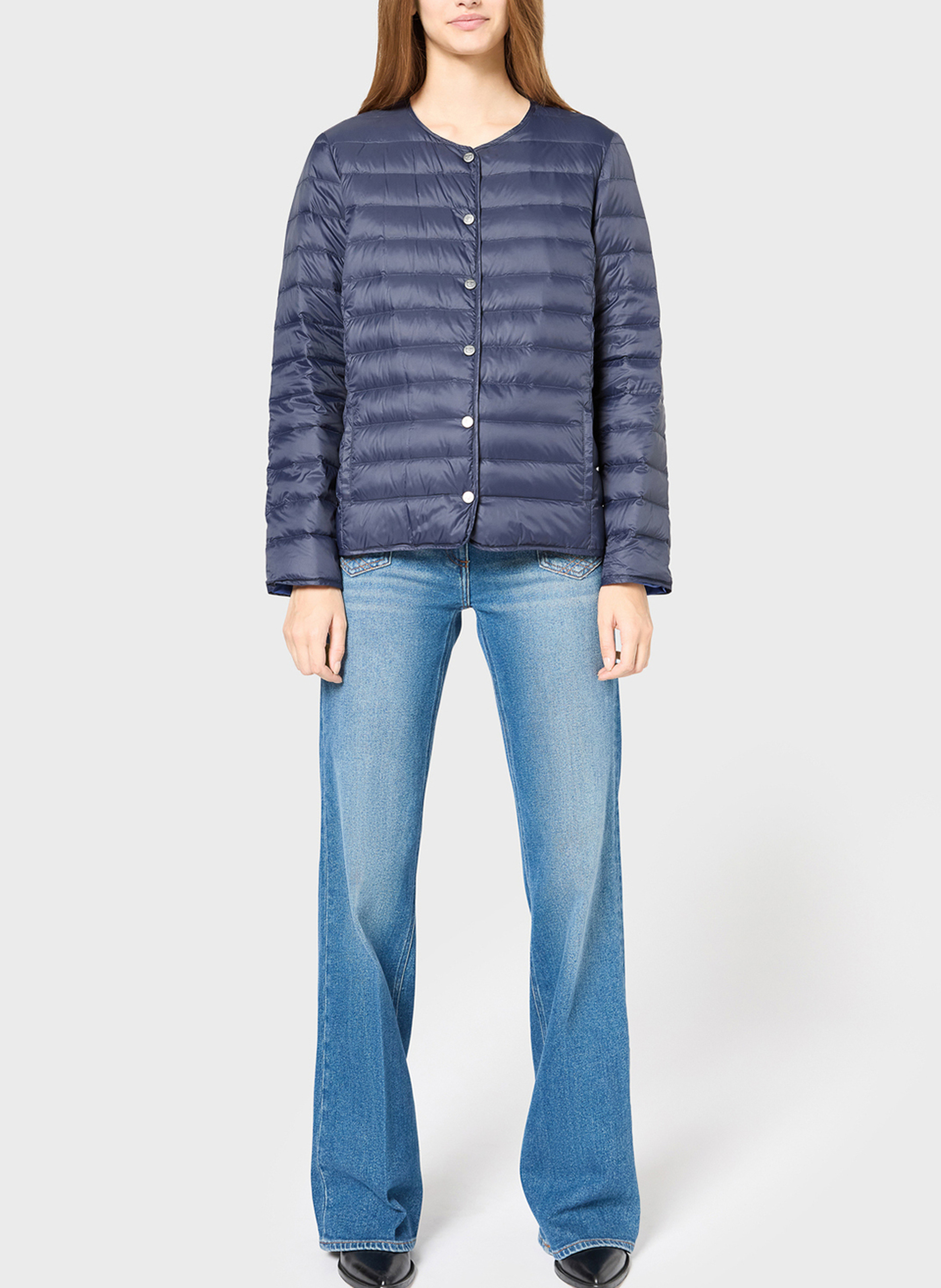 Gerade Daunenjacke mit Rundhalsausschnitt GERARD DAREL Blau