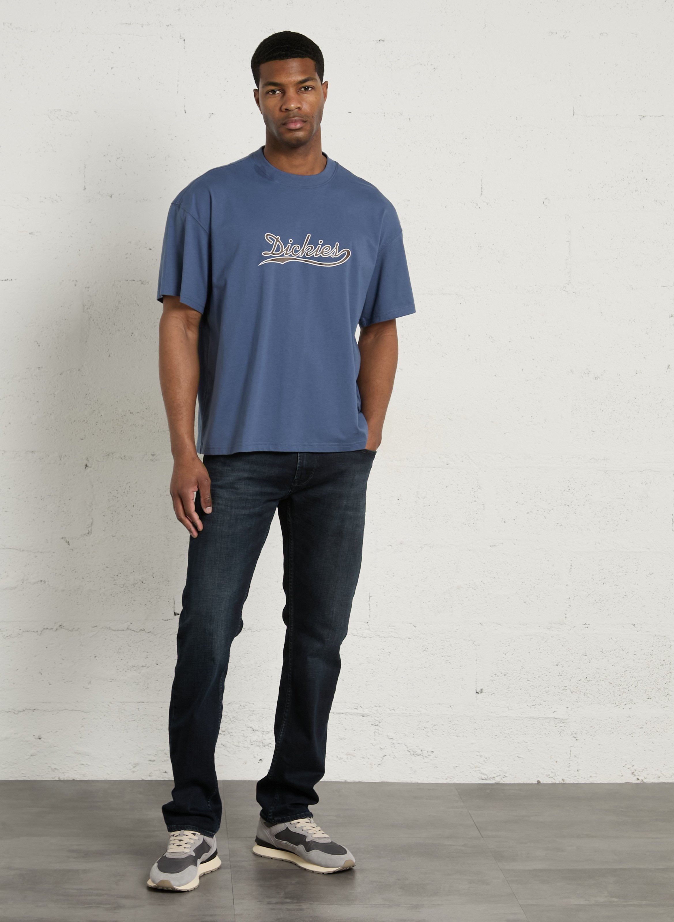 T-shirt met losse pasvorm en korte mouwen DICKIES Blauw