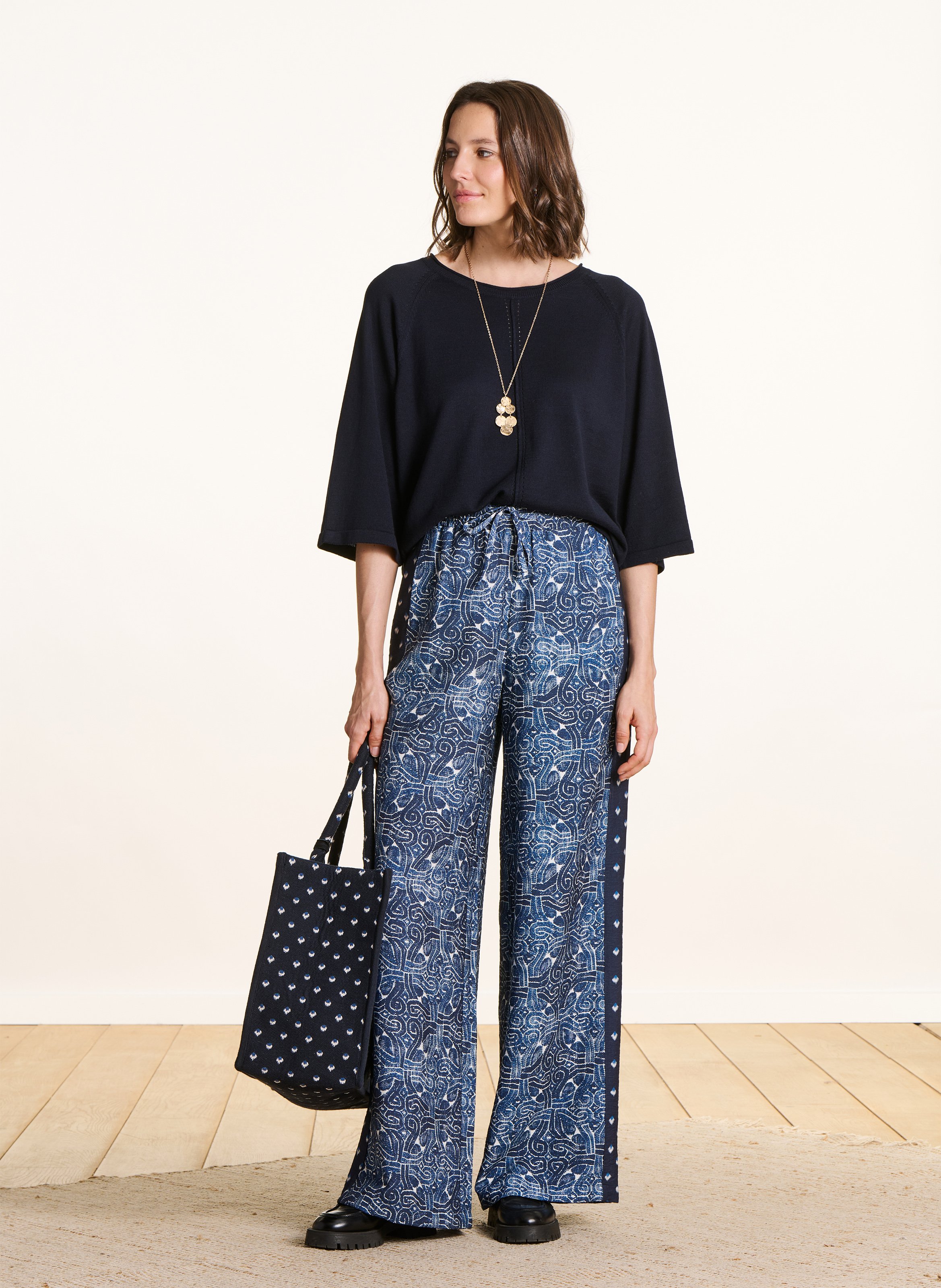 Oversize-Pullover - Feinstrick LA FEE MARABOUTEE Blau