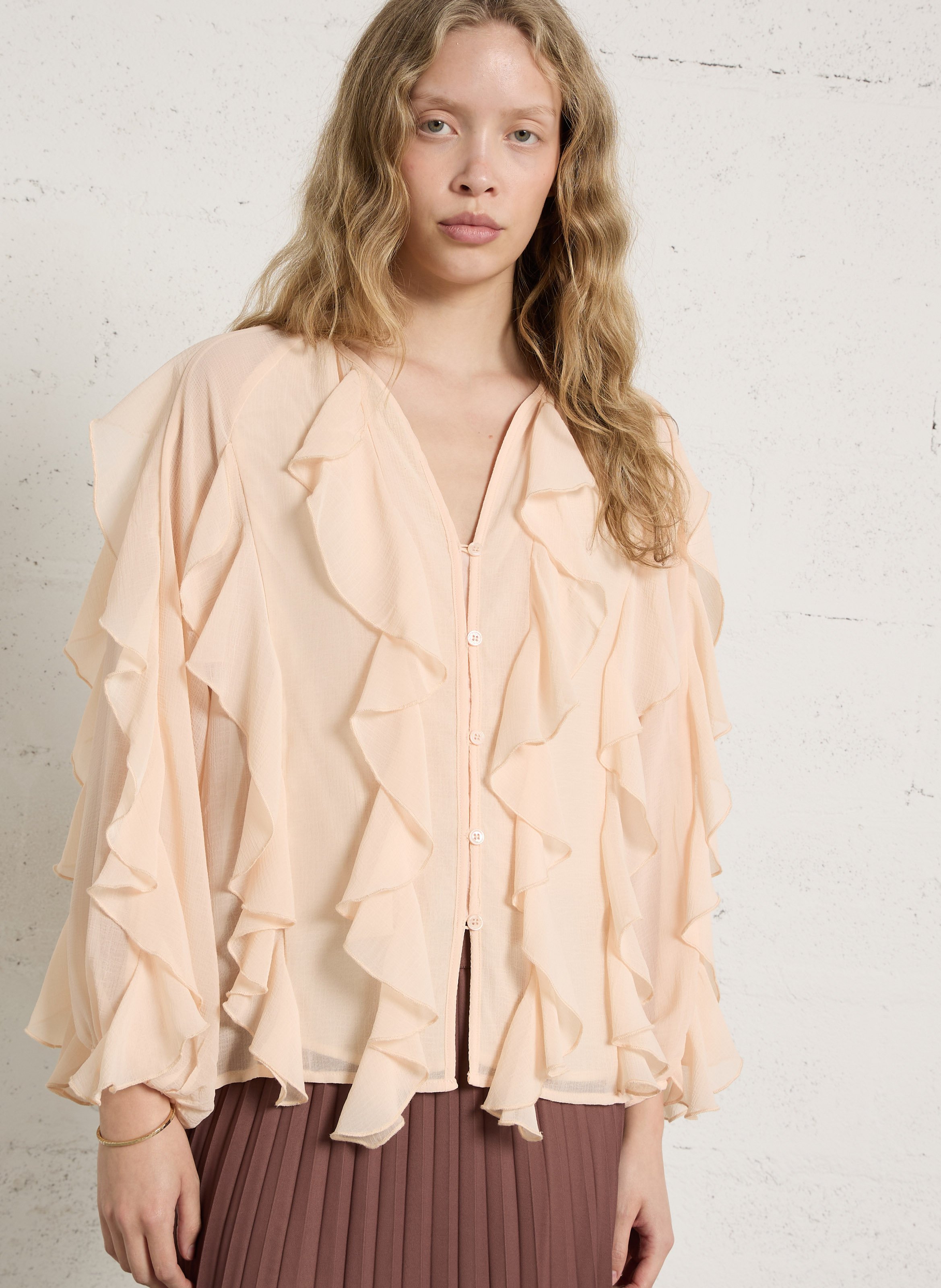 Bluse mit V-Ausschnitt LA PETITE ETOILE Rosa