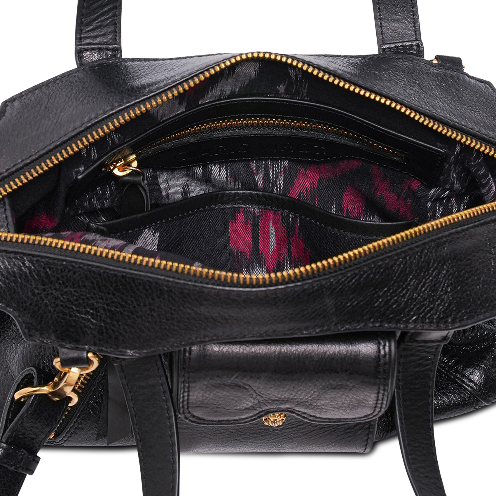 Lederhandtasche CLARIS VIROT Schwarz