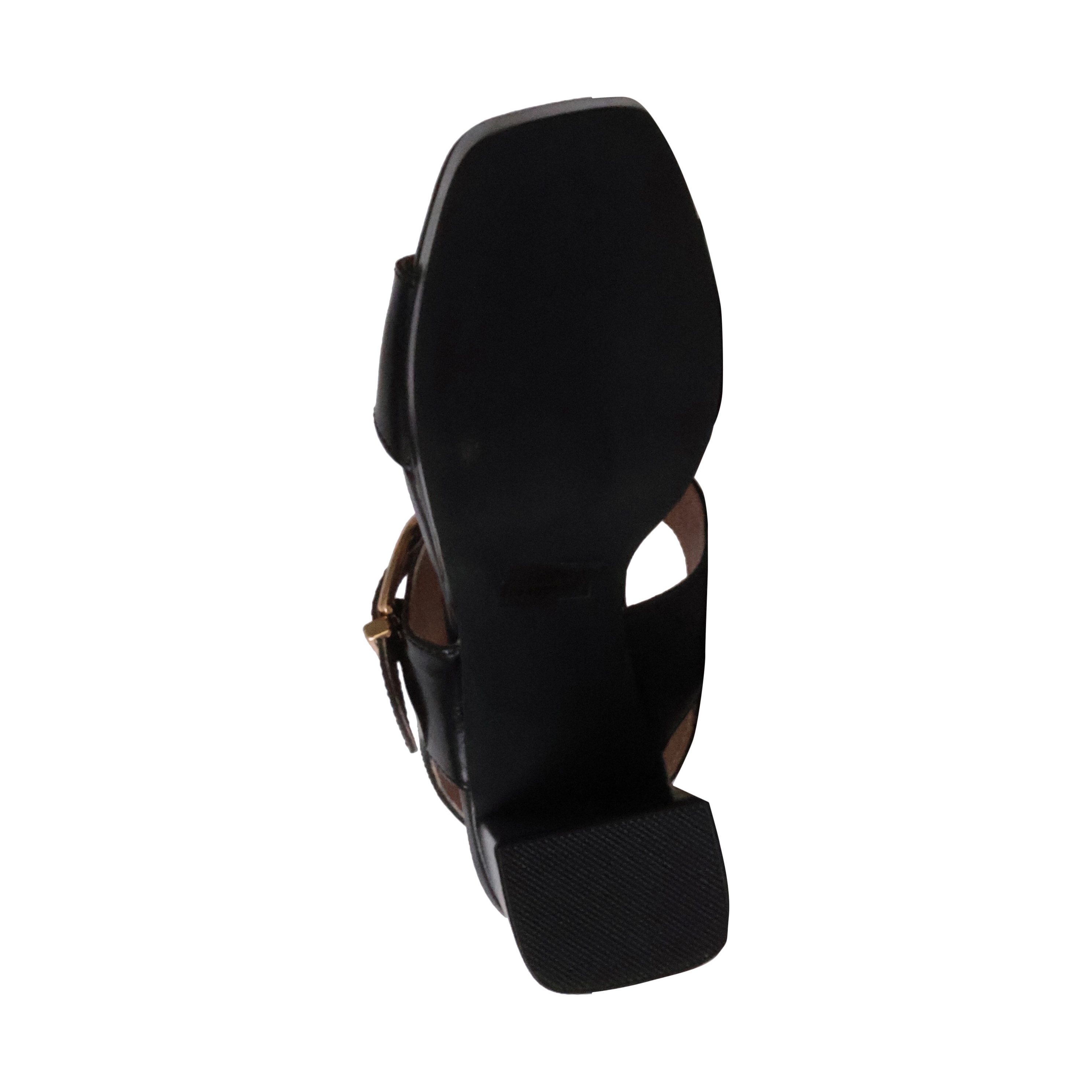 Courtney leather sandals with heel EMILIE KARSTON Black