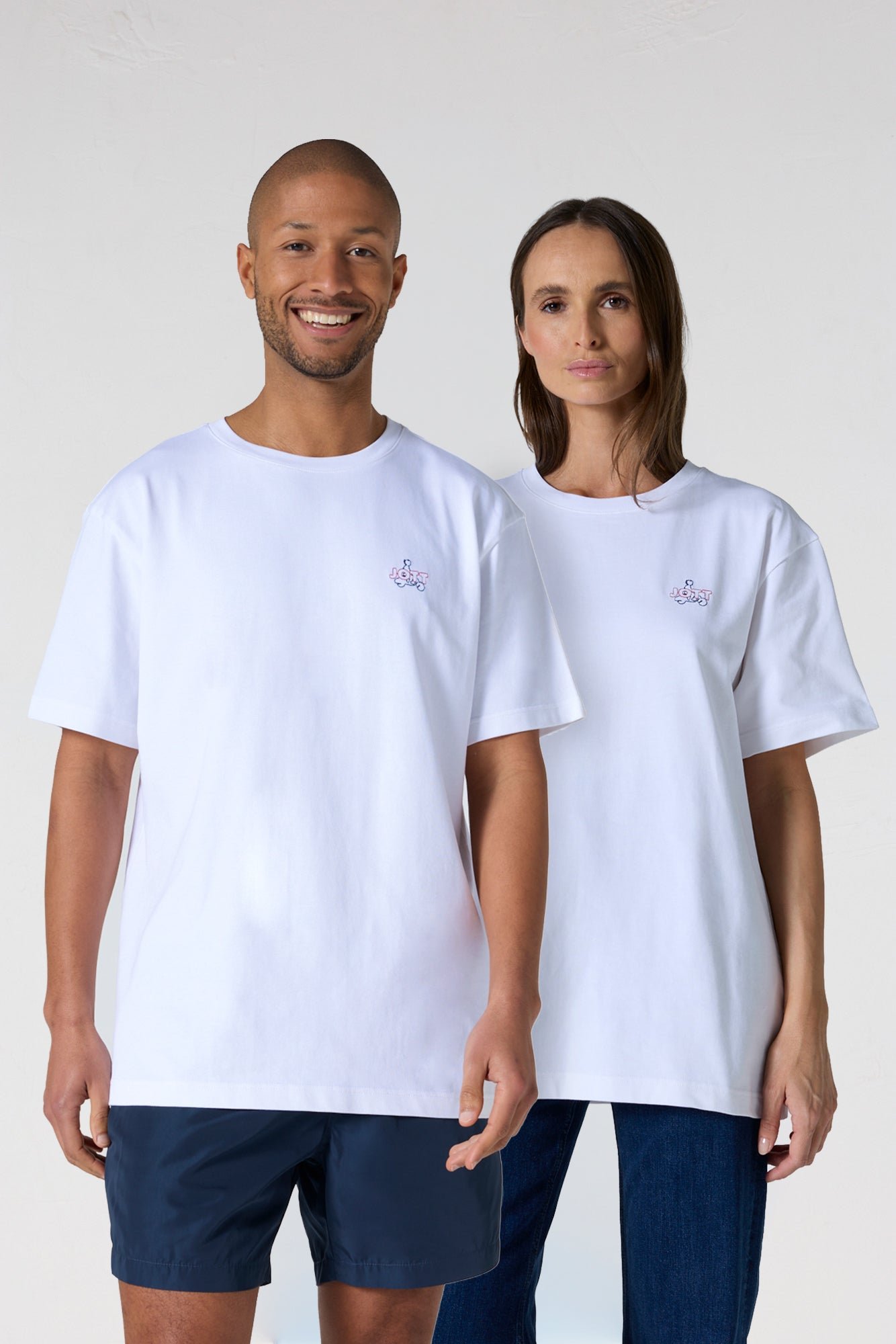 Round neck unisex T-shirt JOTT White