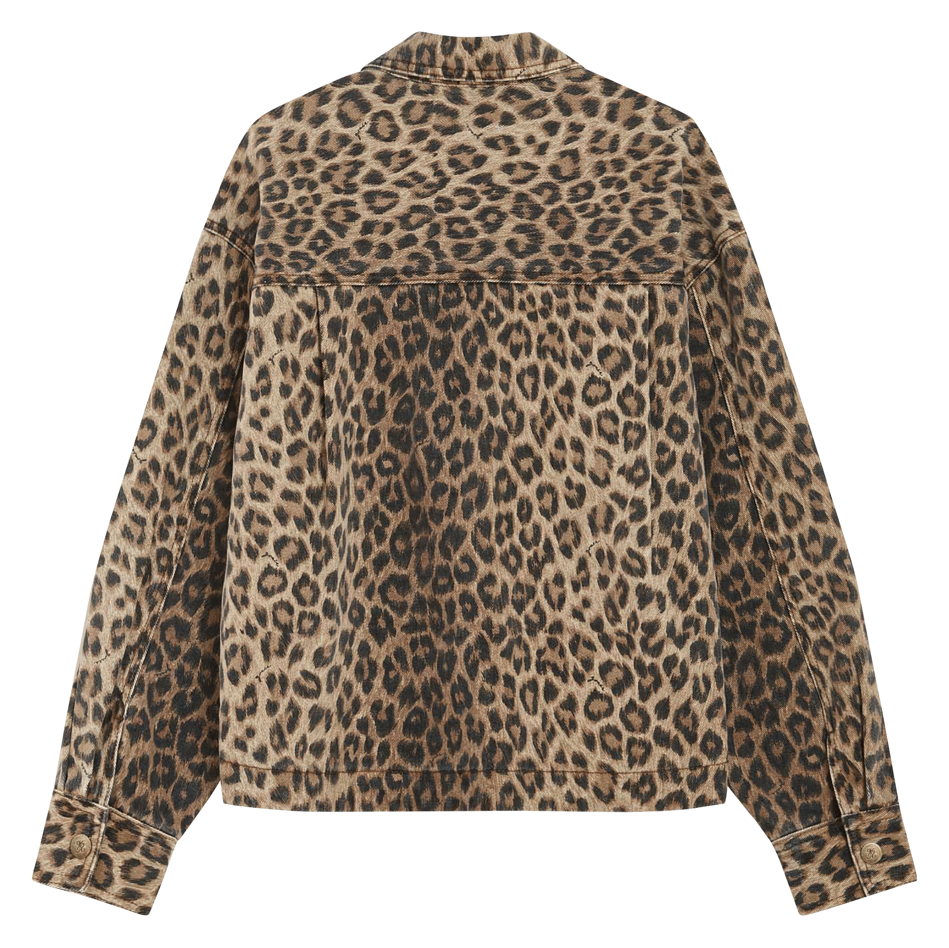 Oversized printed cotton shirt with classic collar GRACE ET MILA Brown