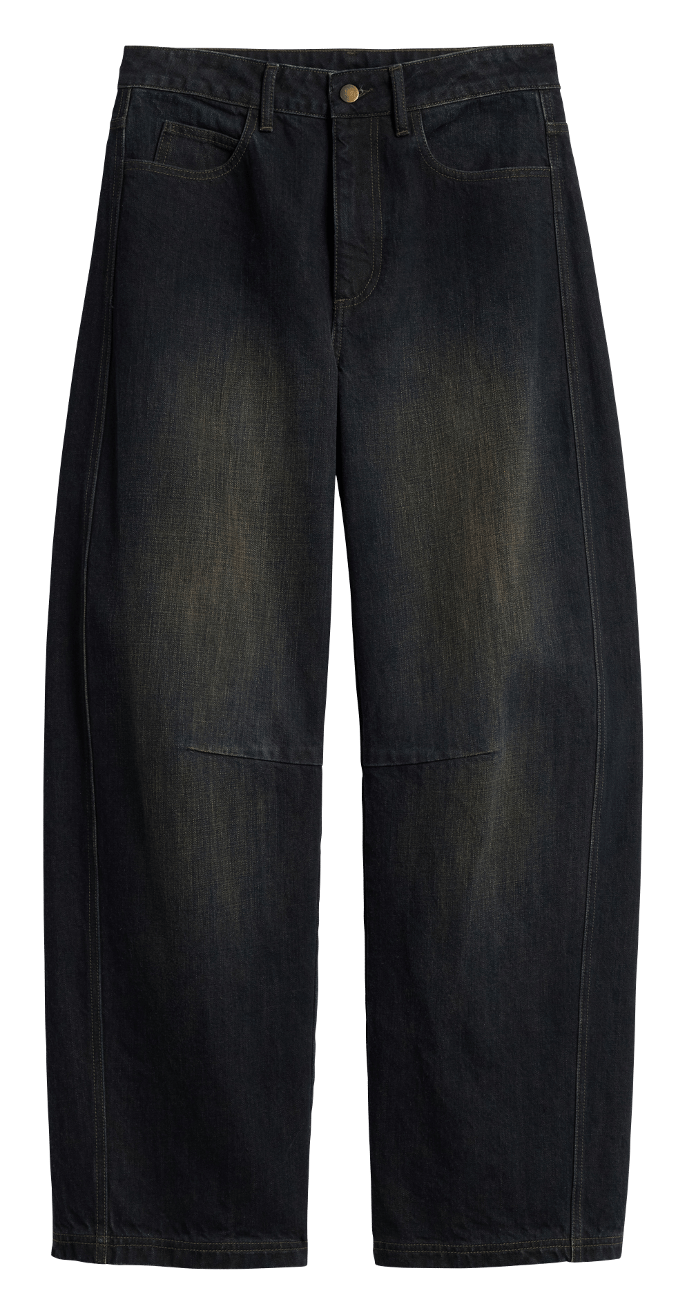 Weite Bio-Baumwolljeans SOEUR Schwarz