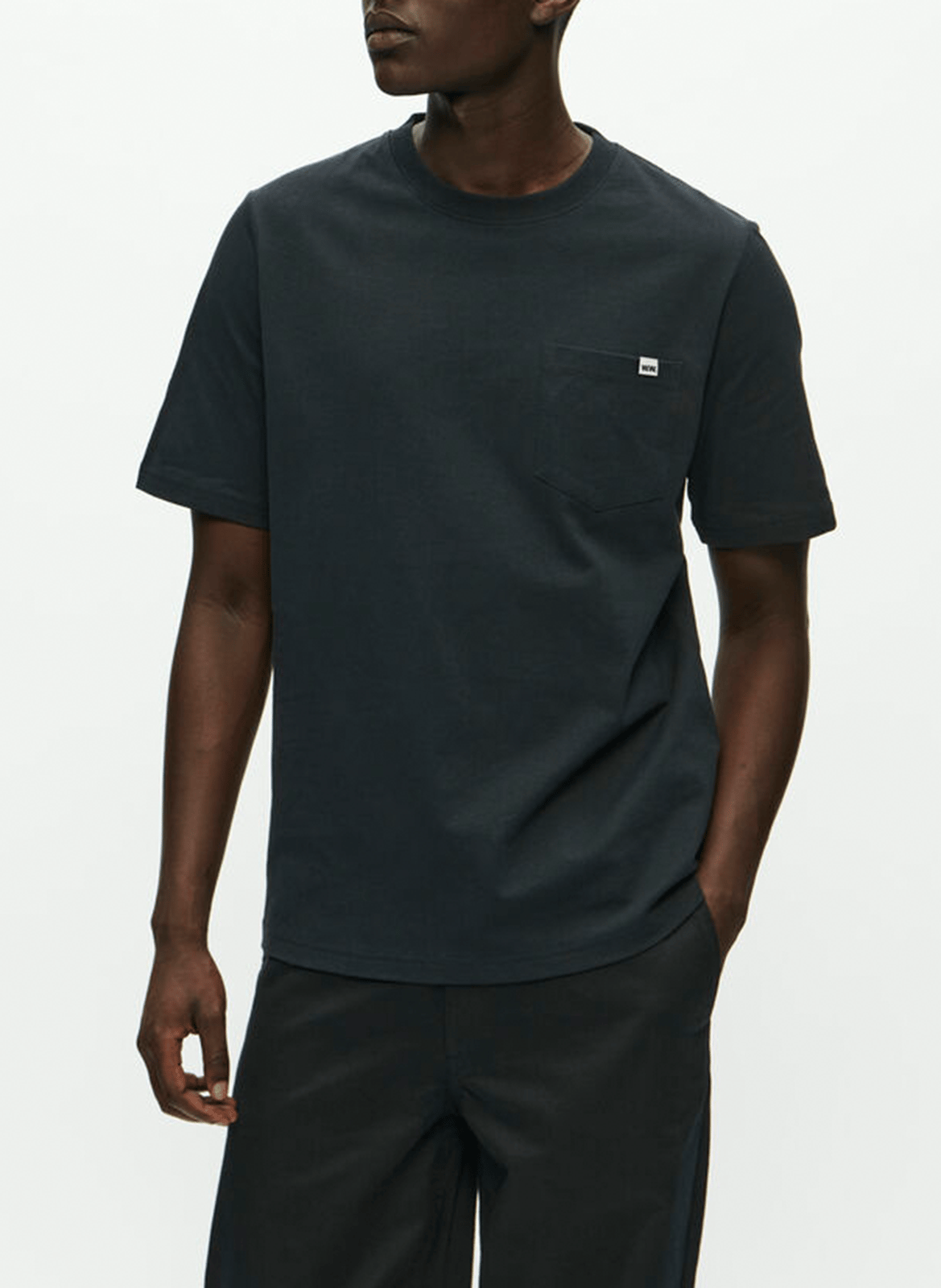 Recht T-shirt van biokatoen WOOD WOOD Zwart