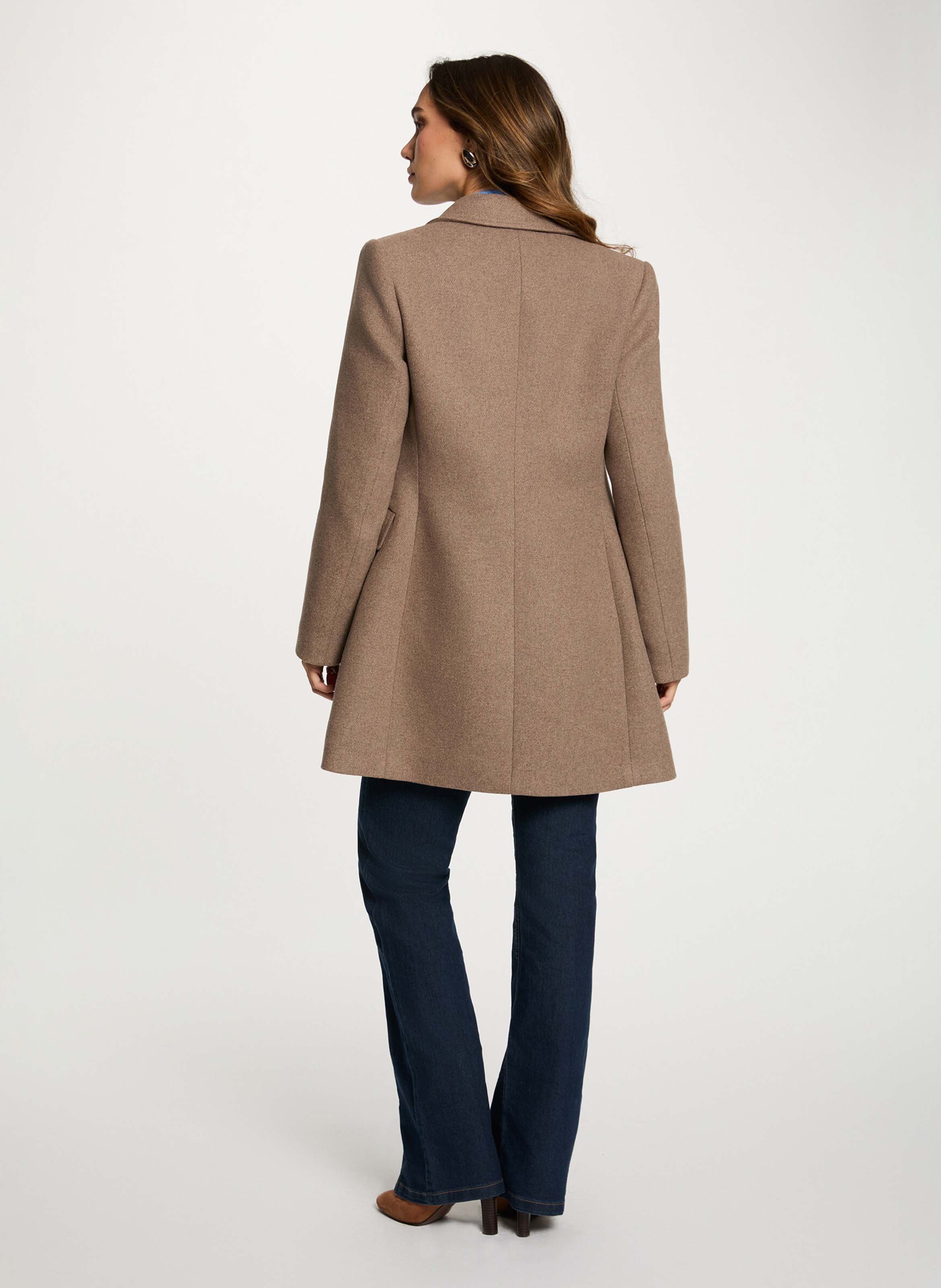 Fitted blazer coat | Brown MORGAN Women