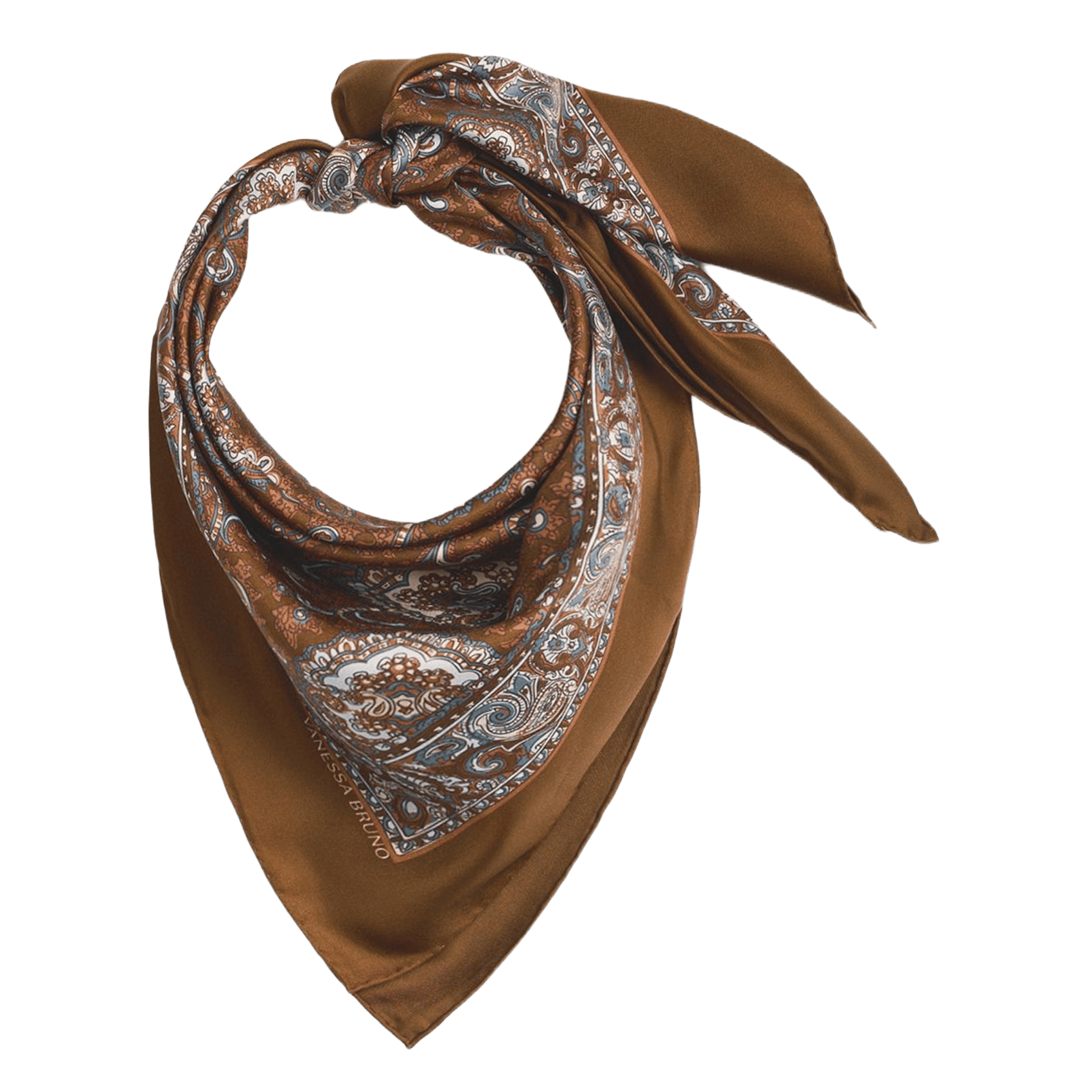 Foulard en soie ENDY Marron