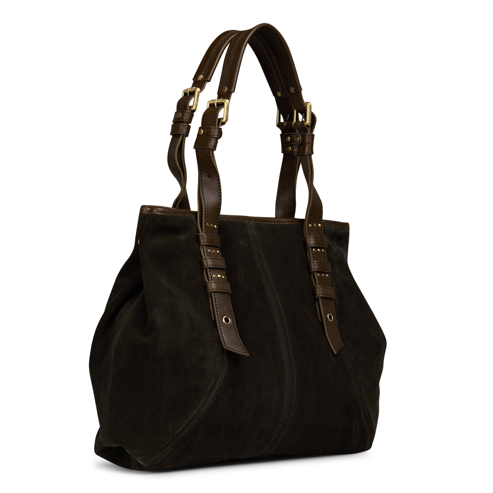 Schultertasche aus Leder MILA LOUISE Khaki