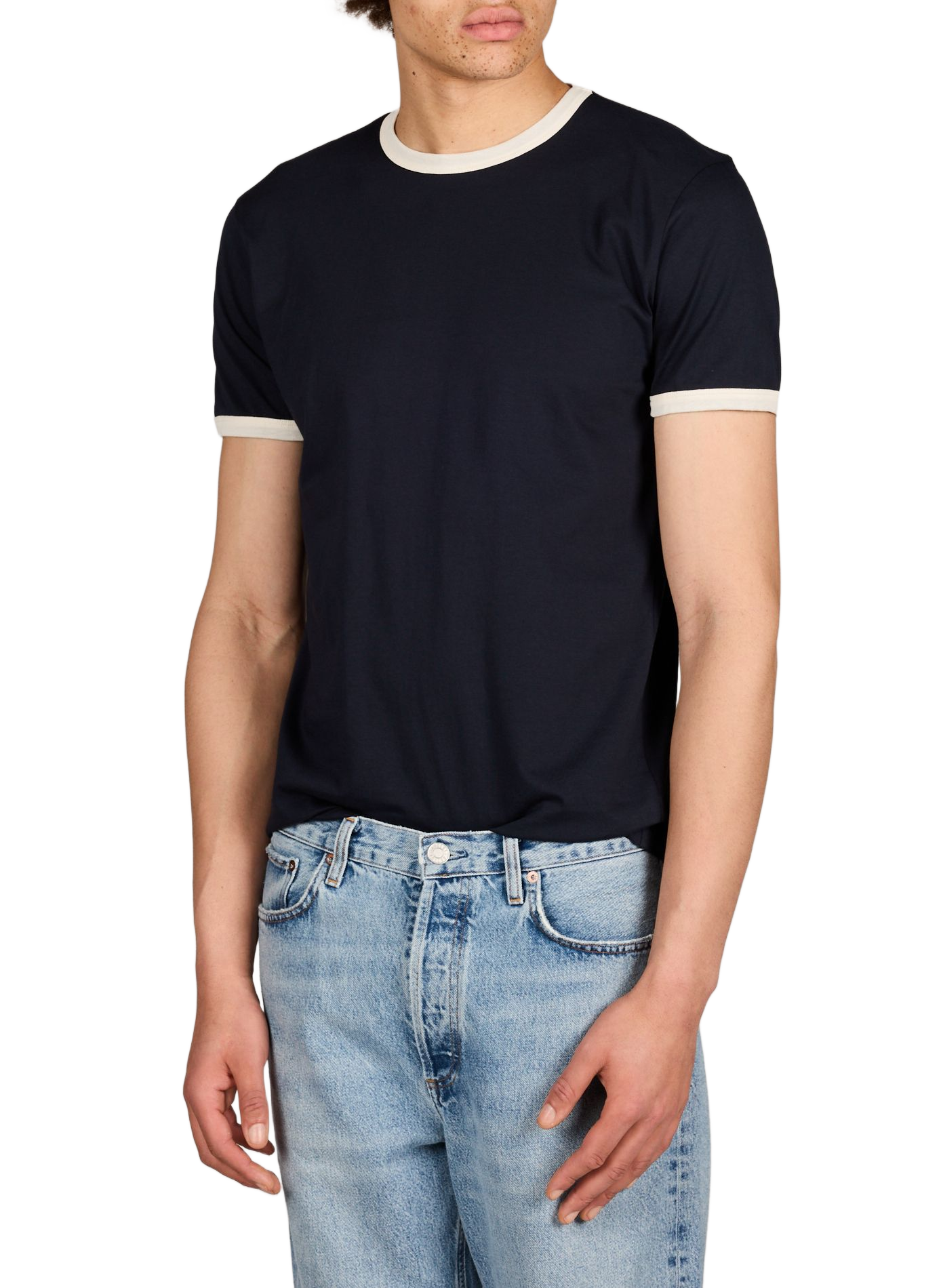 Cotton T-shirt AU PRINTEMPS PARIS Blue