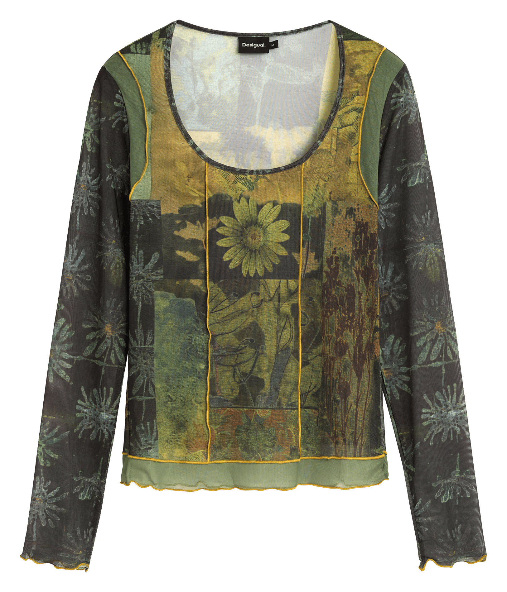 Tee-shirt col rond imprimé DESIGUAL Noir