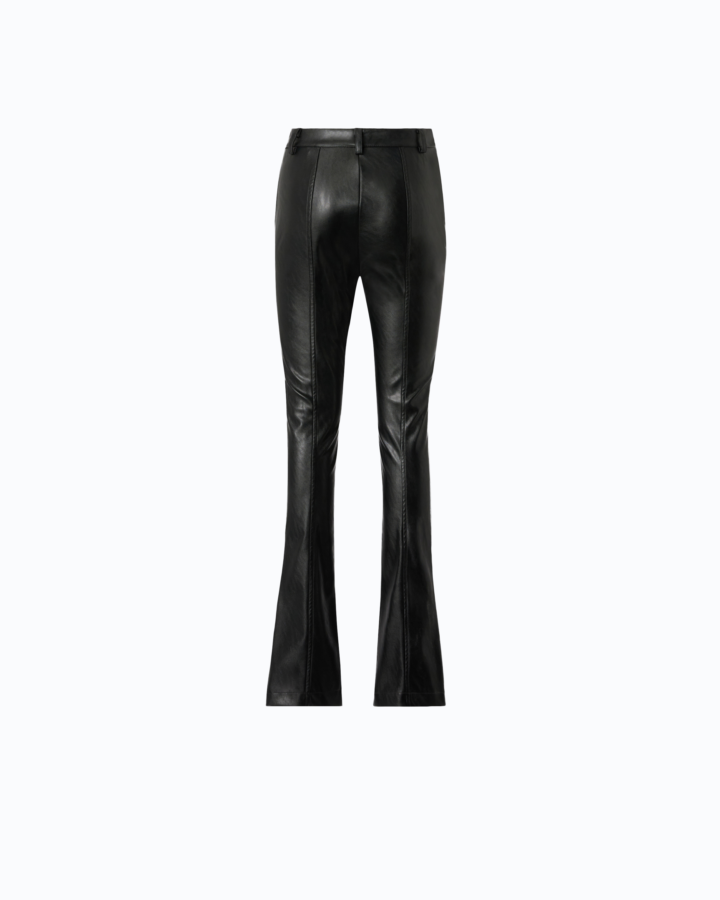Slim flared nappa leather-effect trousers PINKO Black