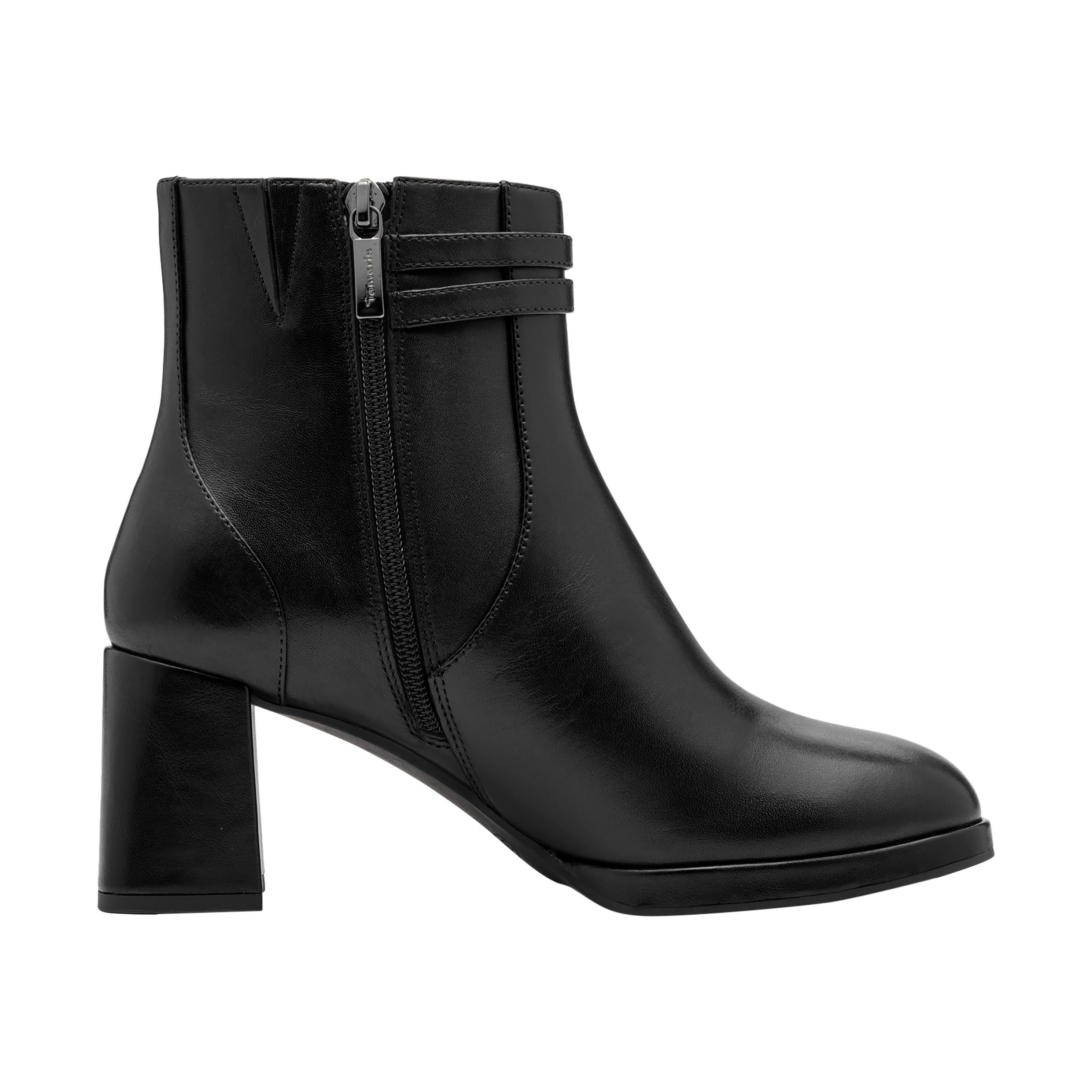 Leather heeled ankle boots TAMARIS Black