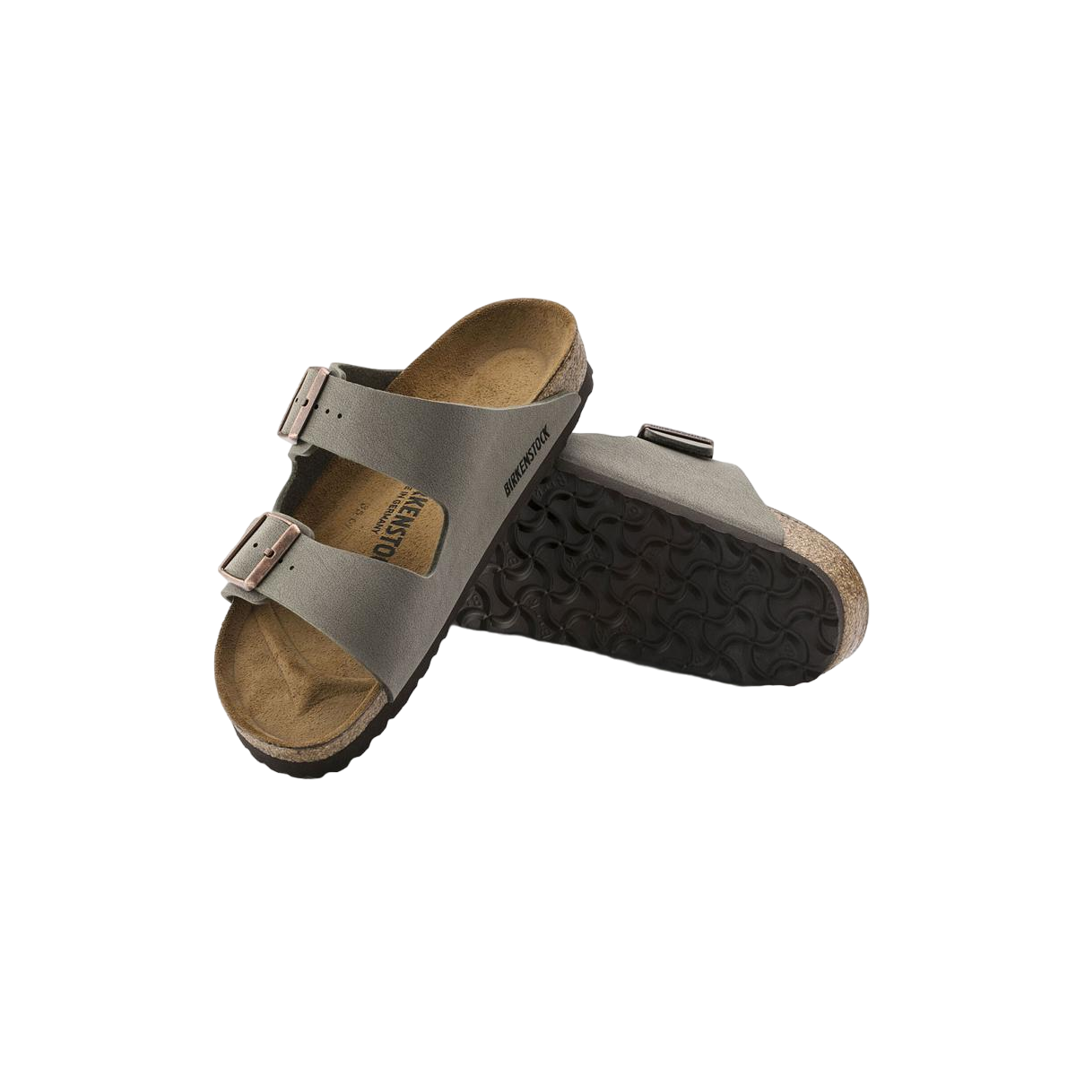 Faux leather sandals BIRKENSTOCK Grey