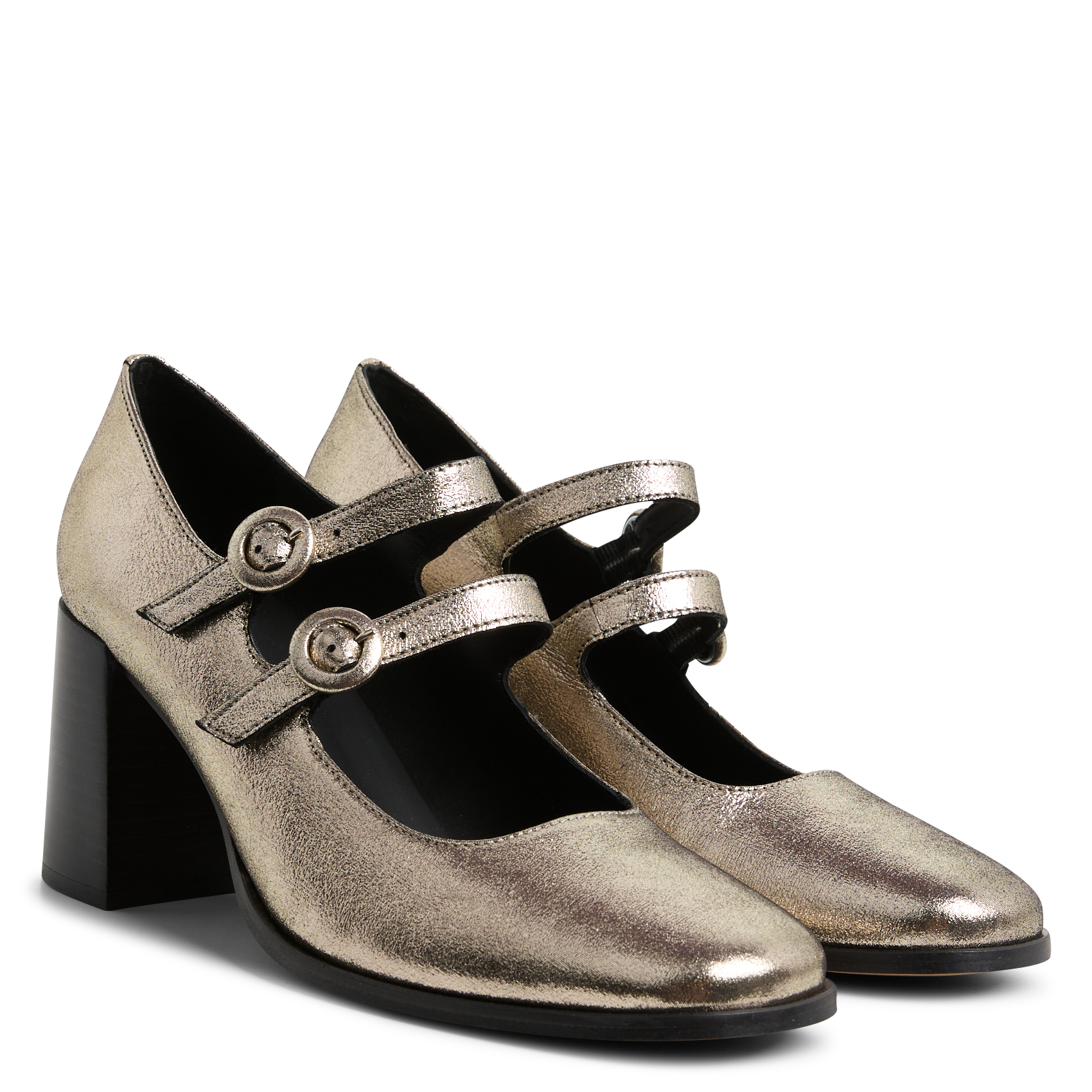 Metallic leather baby shoes MAISON TOUFET Golden