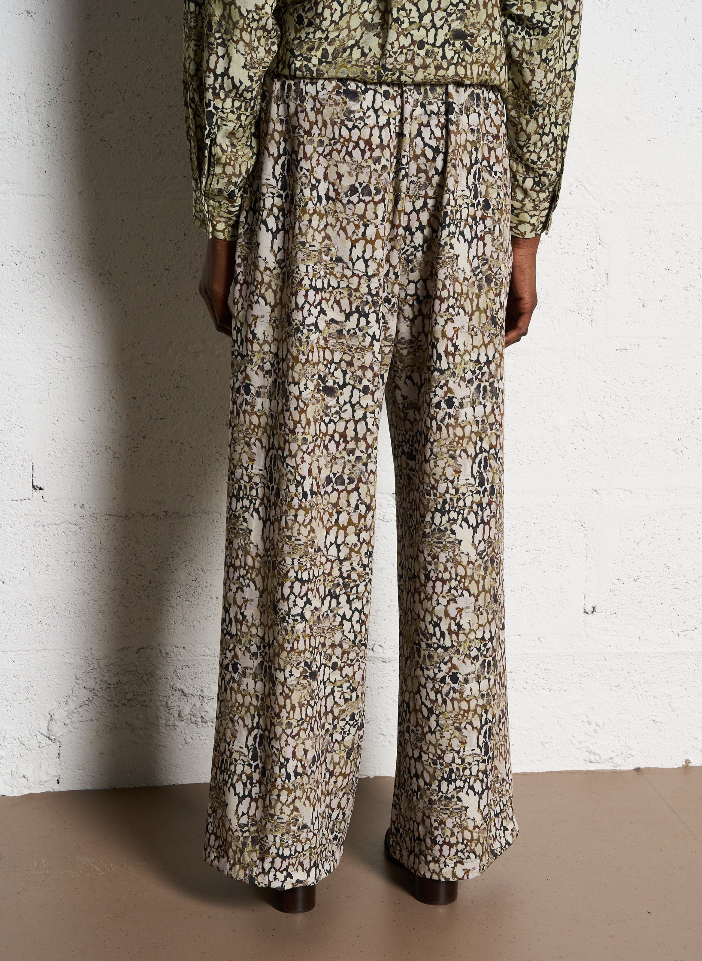 Printed palazzo pants PLEASE Green