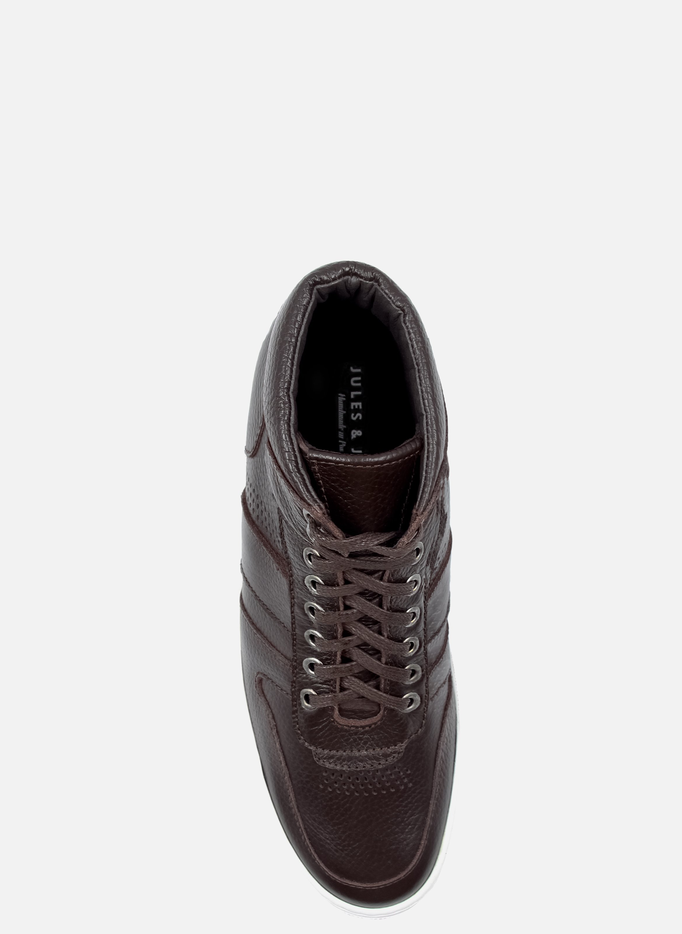 Grained leather Gaspard sneakers Brown