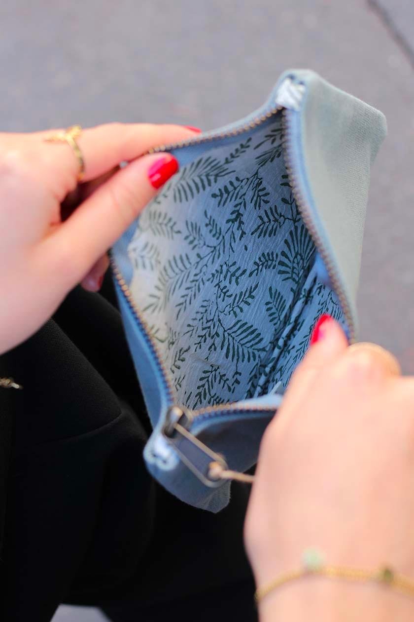 Cotton clutch bag Green