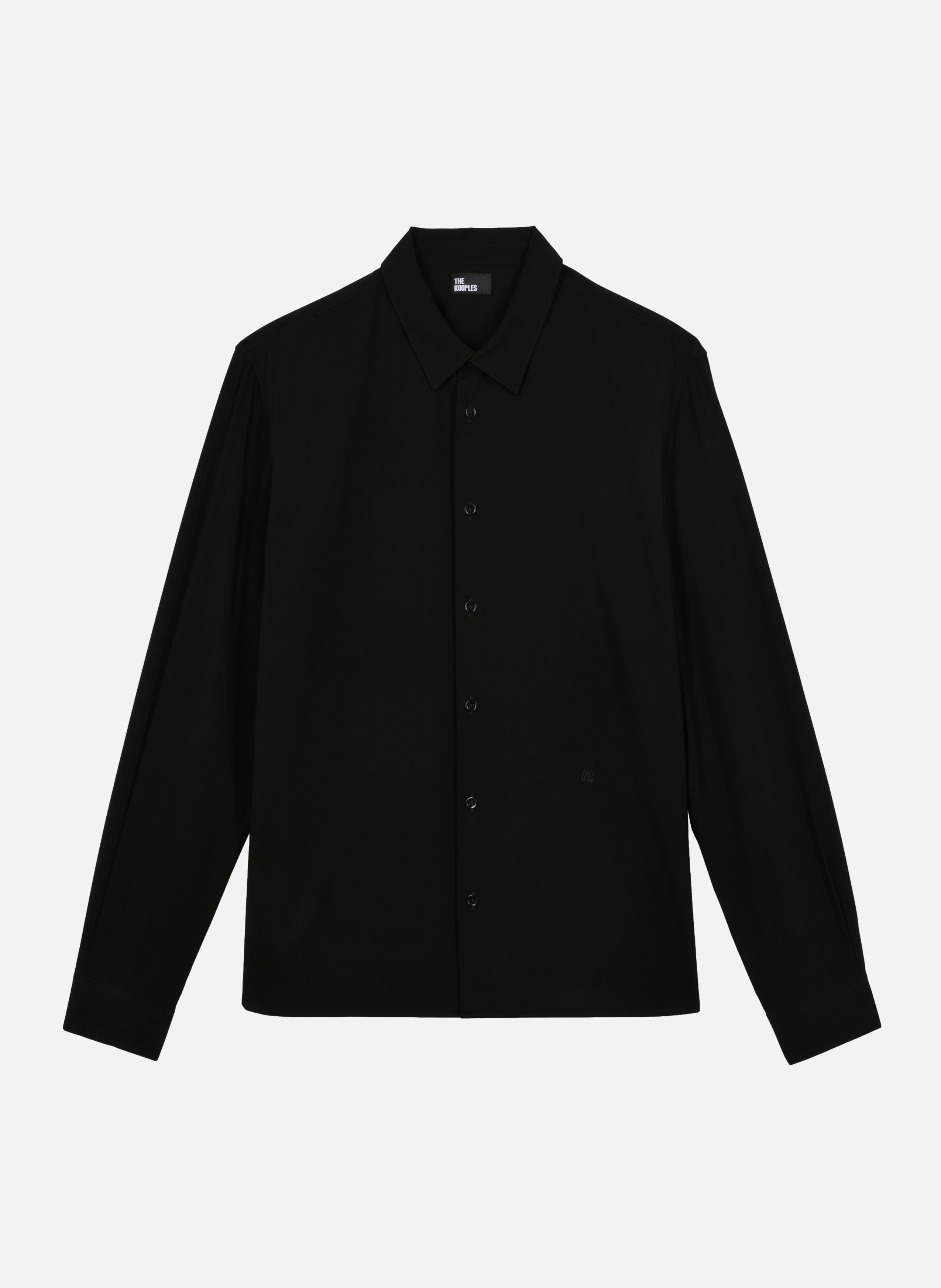 Flowy shirt with straight cut and embroidery THE KOOPLES Black