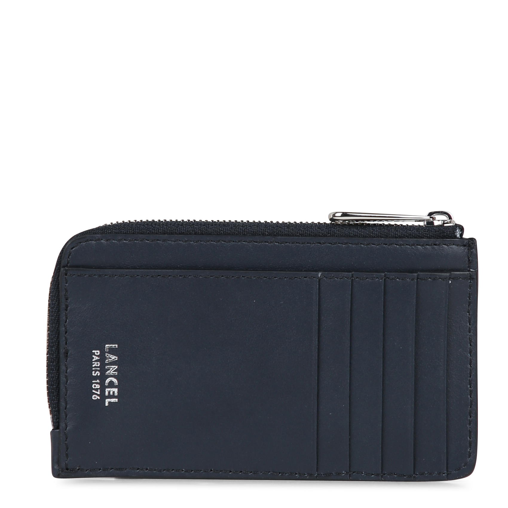 Porte-cartes en cuir LANCEL Bleu