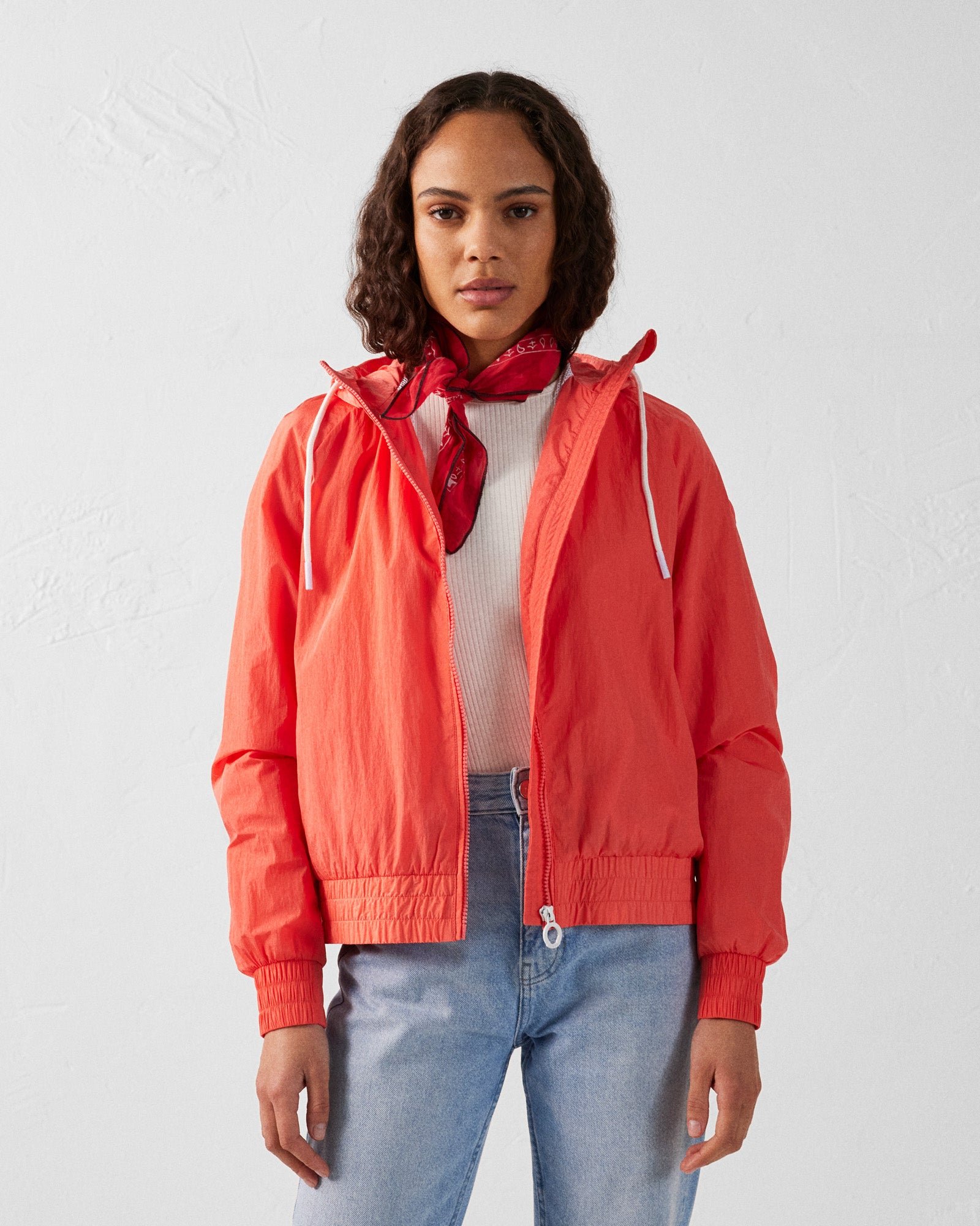 Light hooded windbreaker jacket Alize JOTT Pink