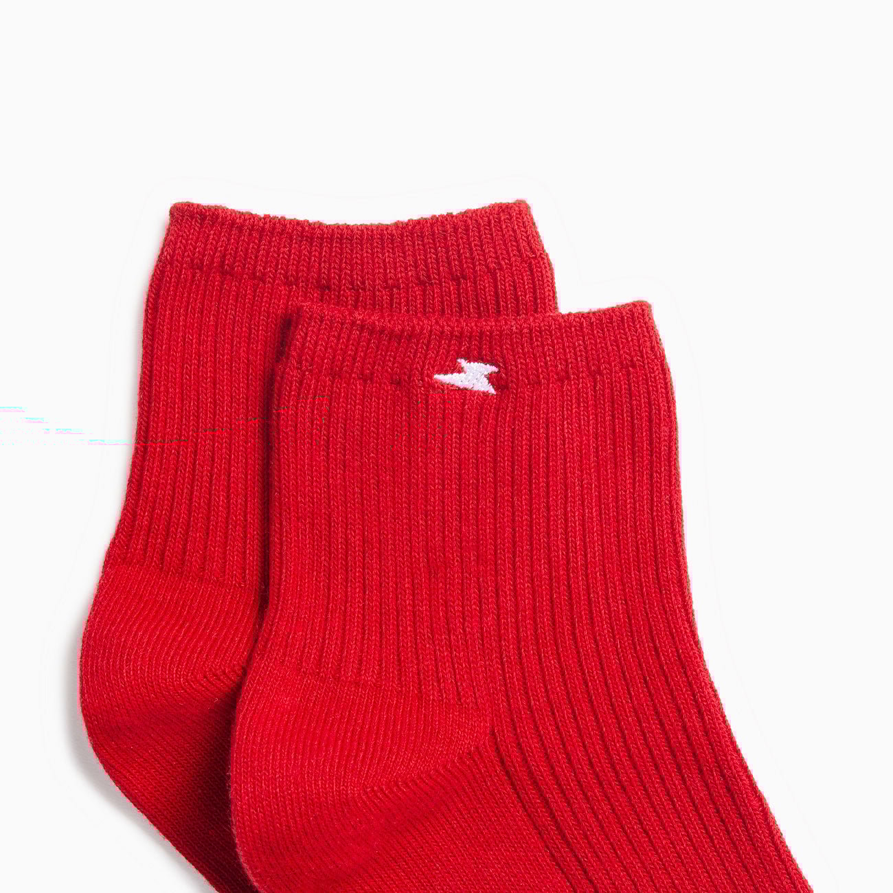 Short cotton-blend ribbed socks VANESSA WU Red
