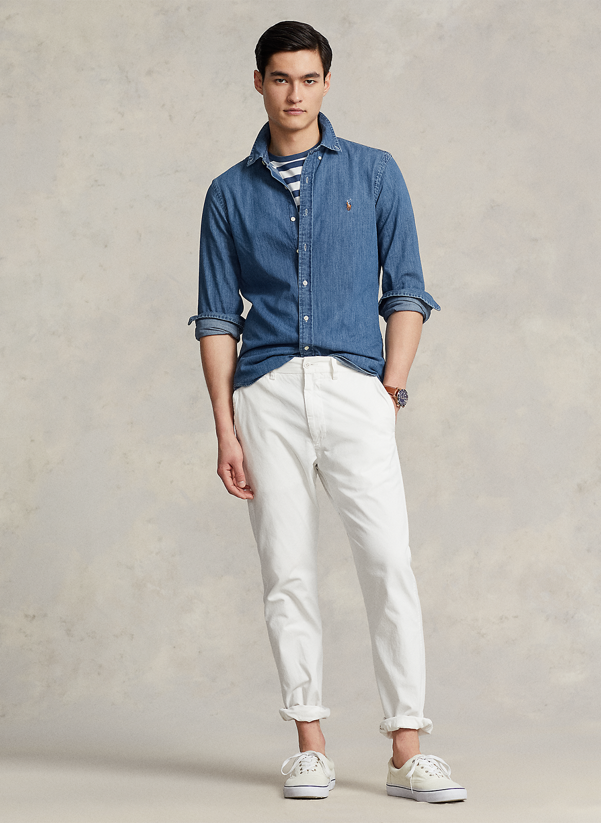 Colonel - Einfarbiges Hemd POLO RALPH LAUREN Blau