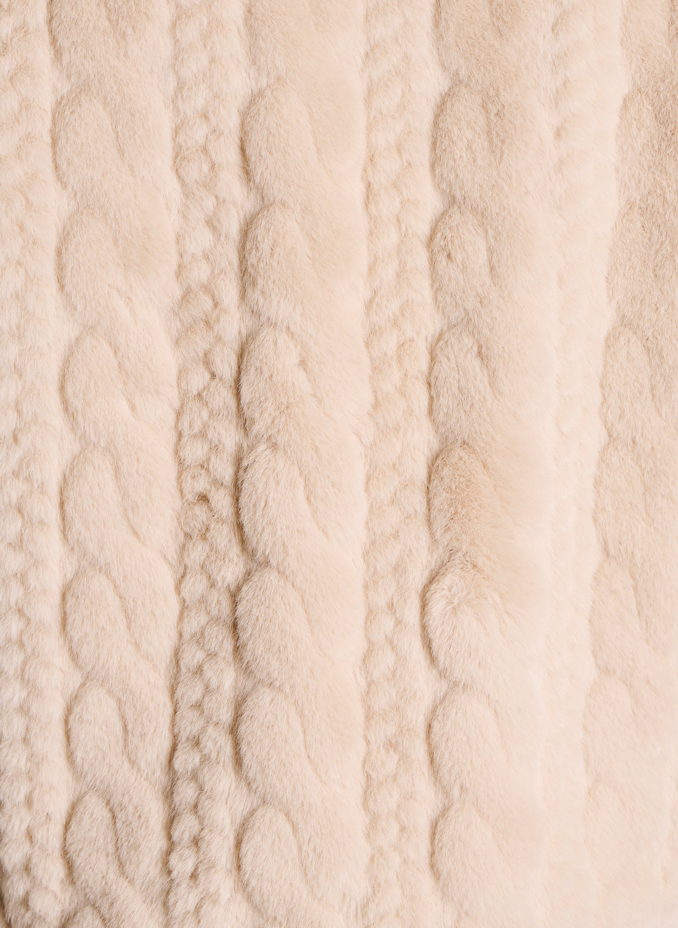 Veste col classique en fourrure synthétique LA FEE MARABOUTEE Blanc