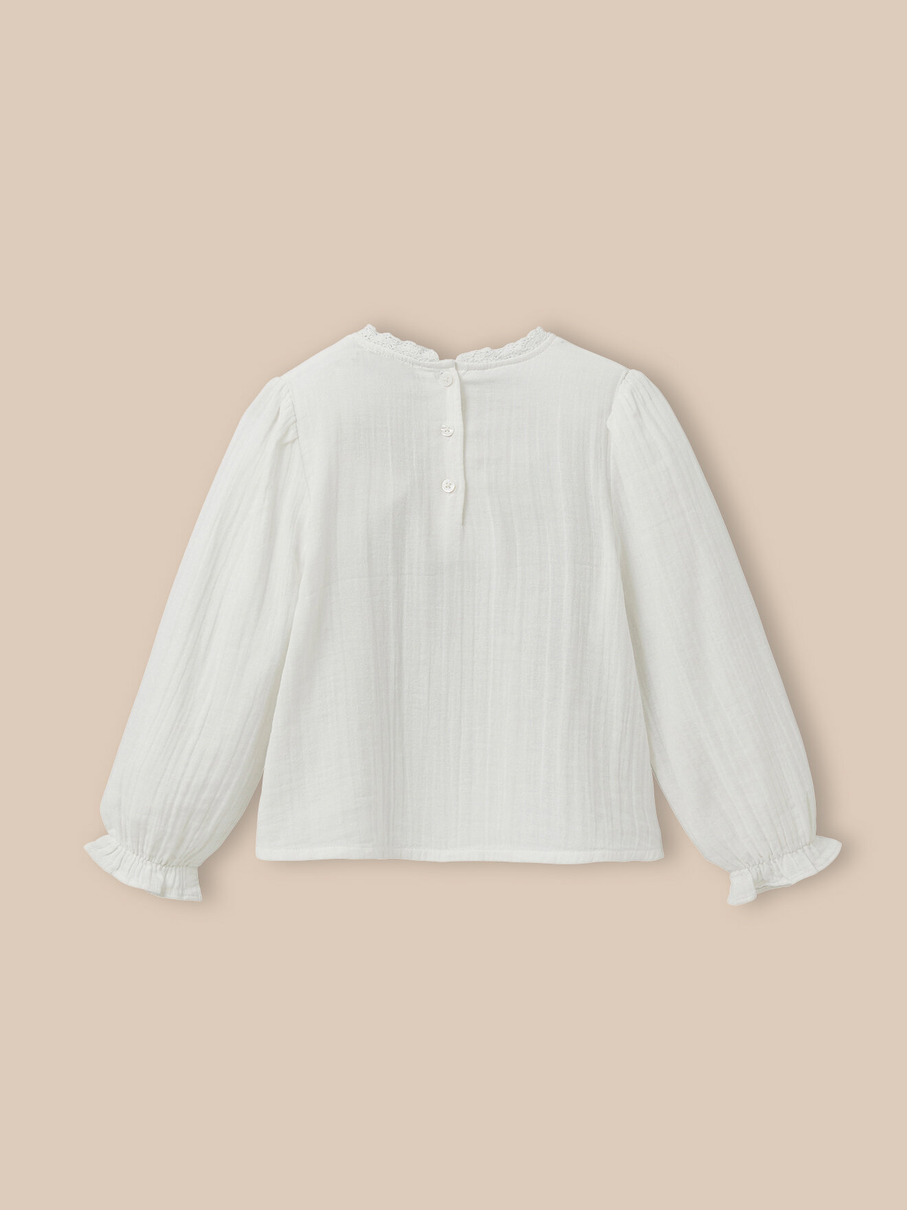 Cotton gauze trousseau shirt CYRILLUS White
