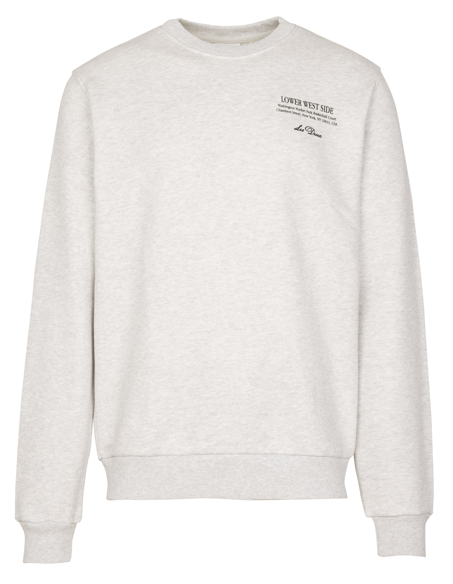 Rechte gemêleerde katoenen trui LES DEUX Grijs