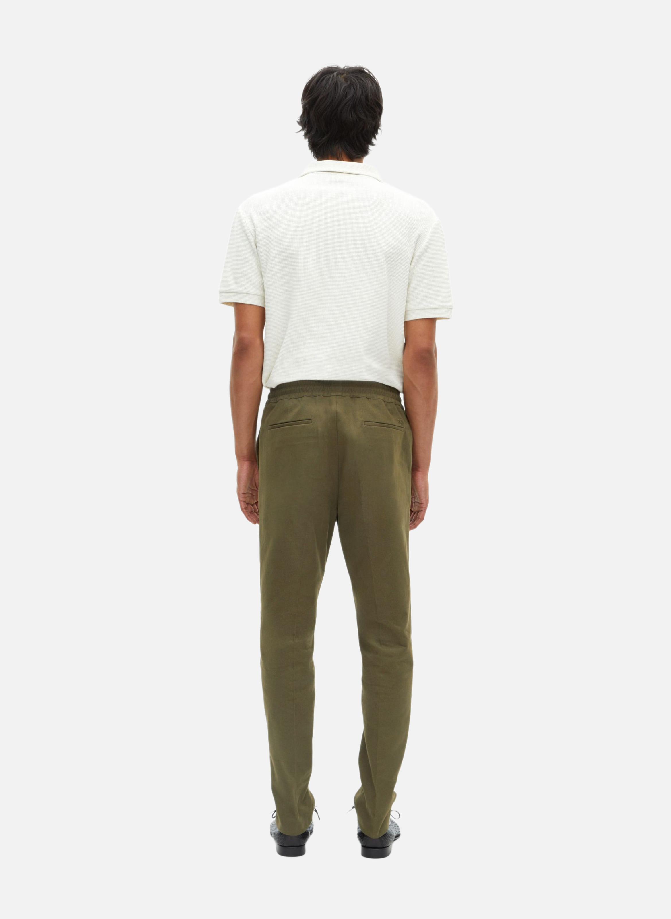 Elasticated-waist straight trousers THE KOOPLES Green