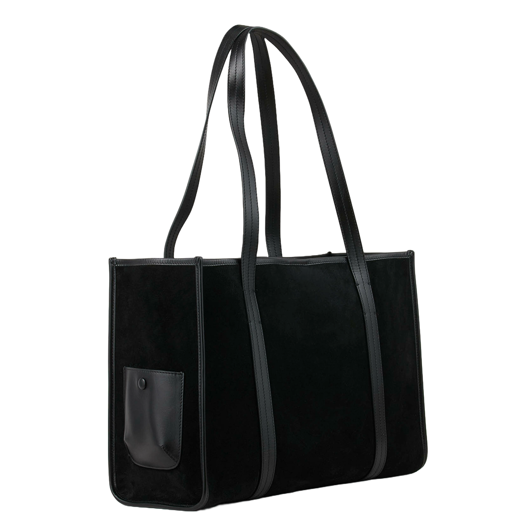 Leren shopper SANDRO Zwart