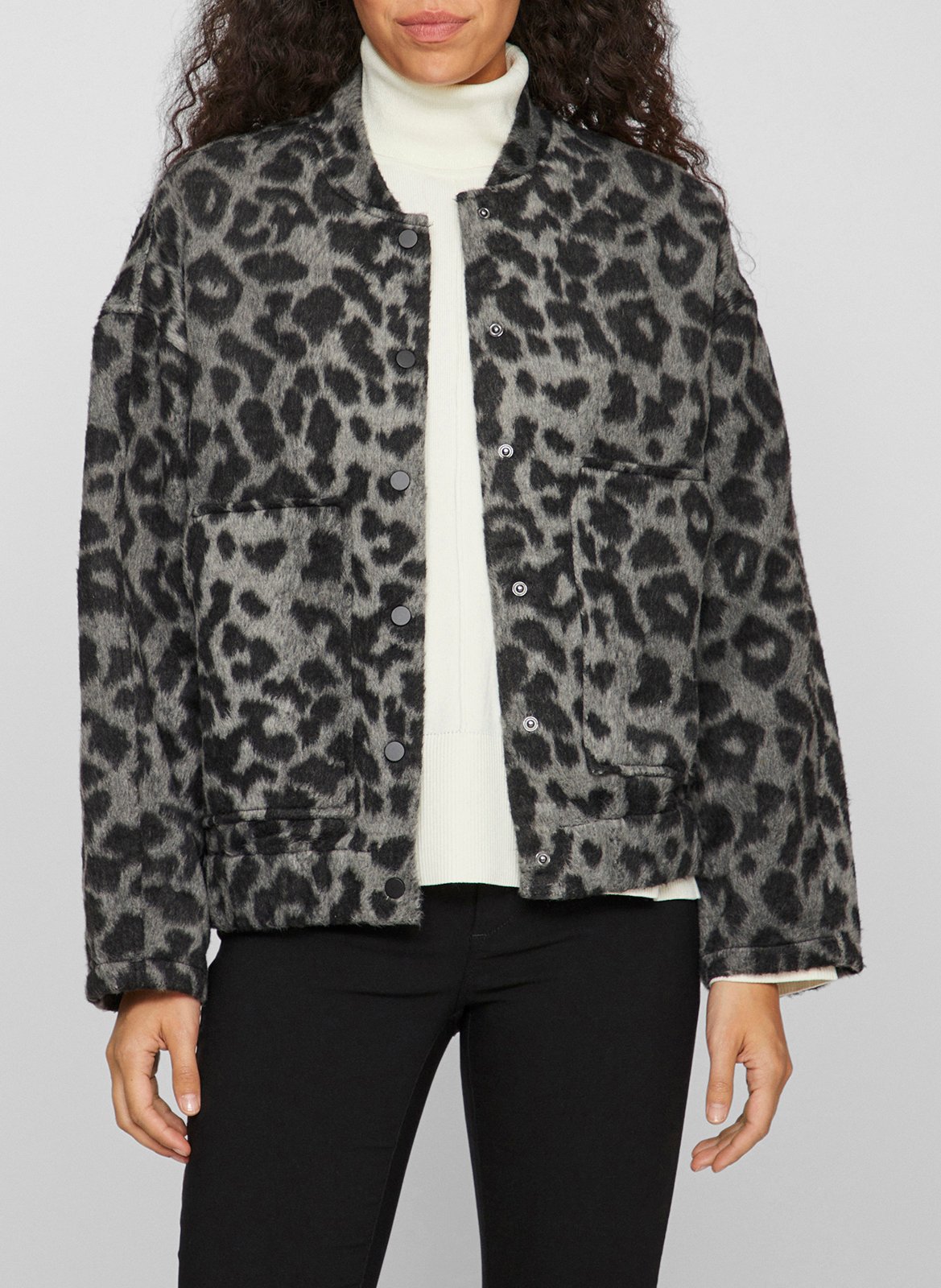 Manteau col teddy  VILA Gris